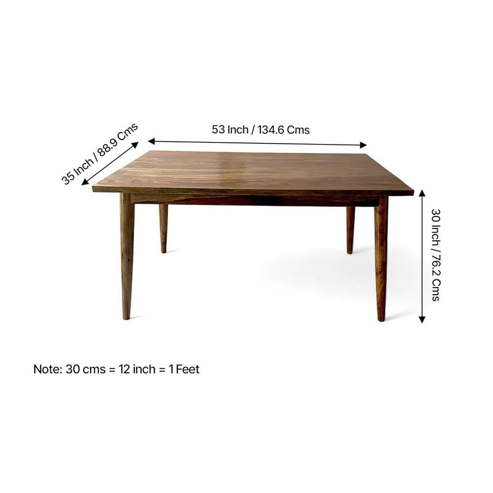 Oakmont Sheesham Wood Dining Table In Teak Finish