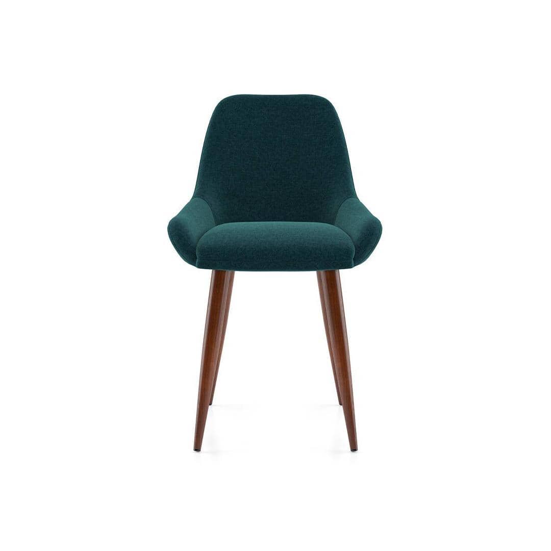 Atlas Crest Solid Wood 6 Seater Dining Table with 6 Rickman Lounge Chair