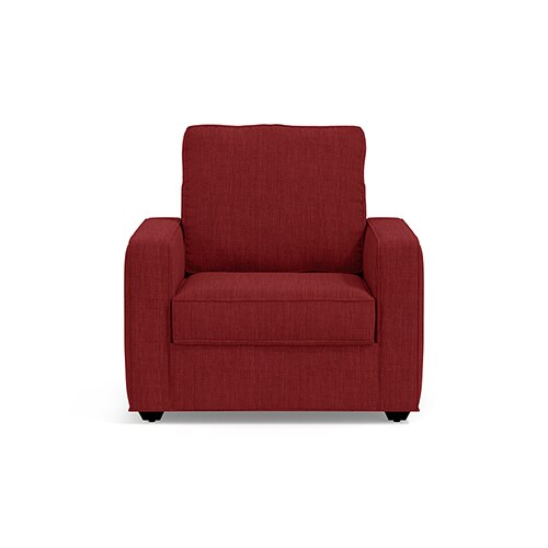 Apollo Compact Sofa Set (Colour : Salsa Red, Cushion : Hard, Back Type : High Back, Seater : 3+1+1)