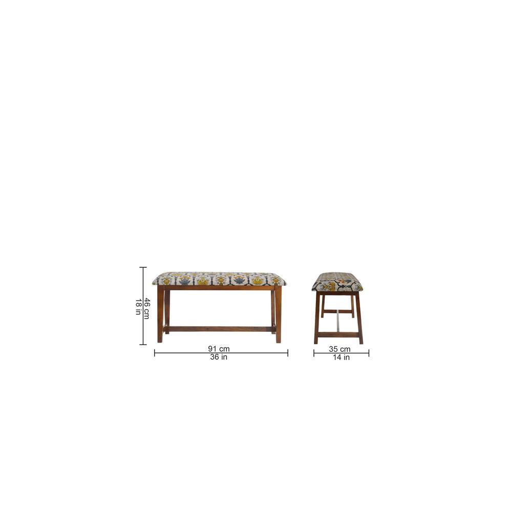 Melinoe Solid Wood Bench In Provincial Teak Finish