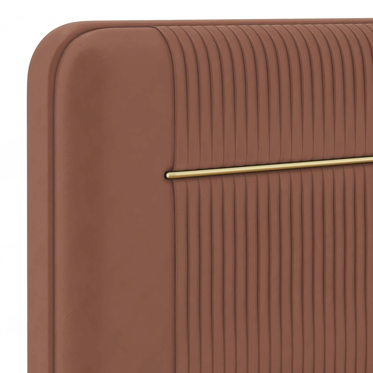 Milan Engineered Wood King Size Bed with Hydraulic Storage in Mocha Mouse Velvet Colour