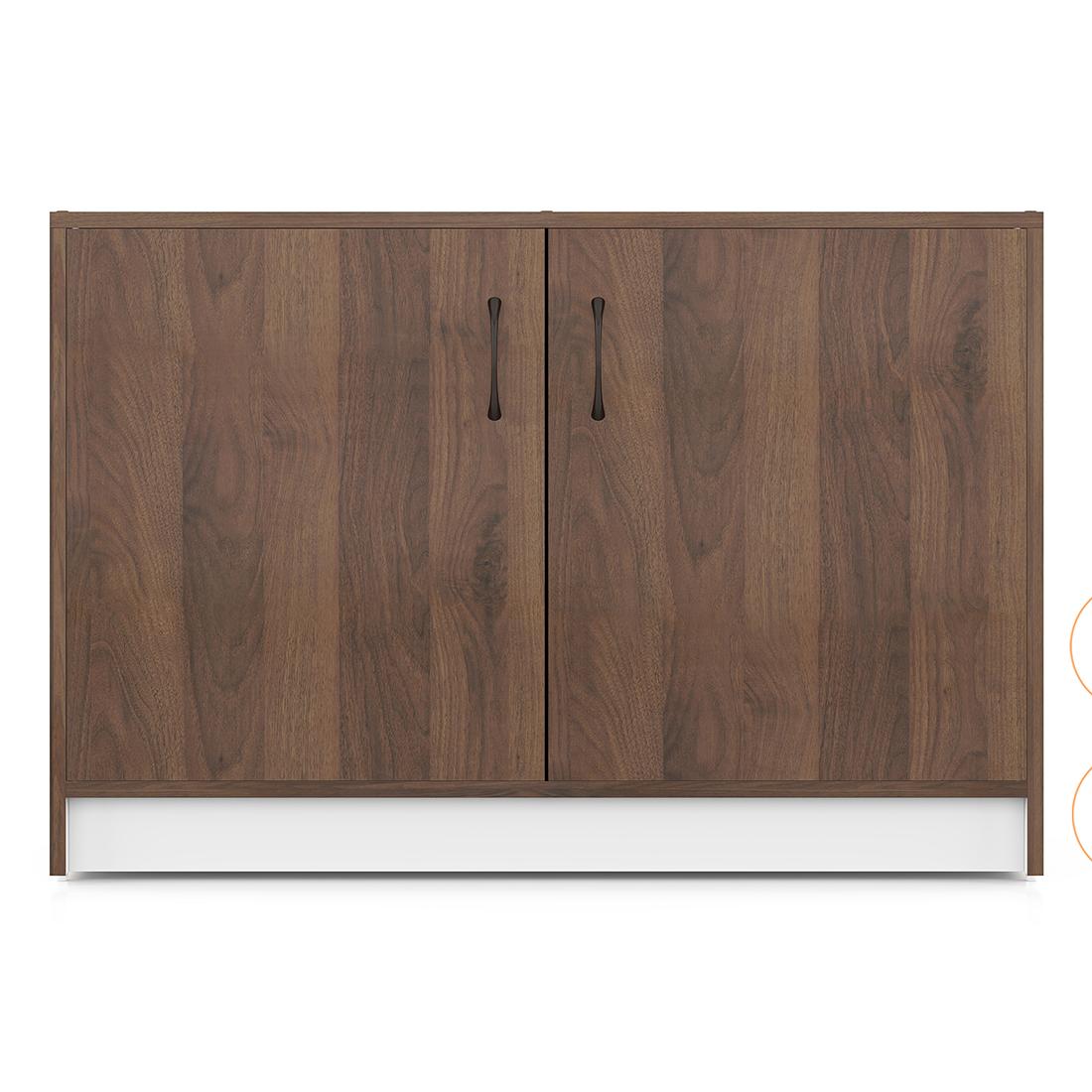 Alex 12 Pair Shoe Rack in Classic Walnut Finish