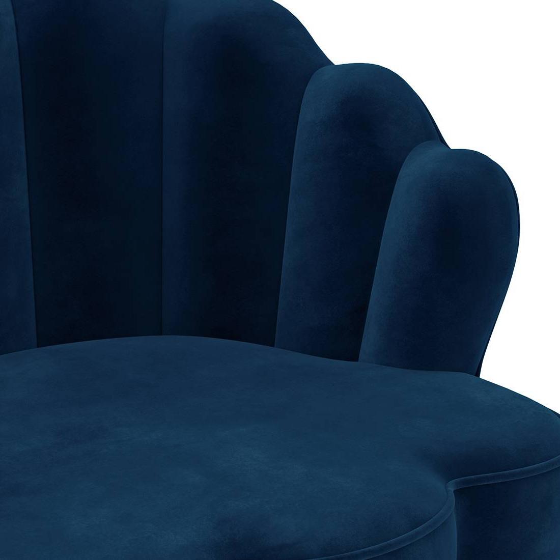 Korine Accent Chair in Blue Velvet Colour