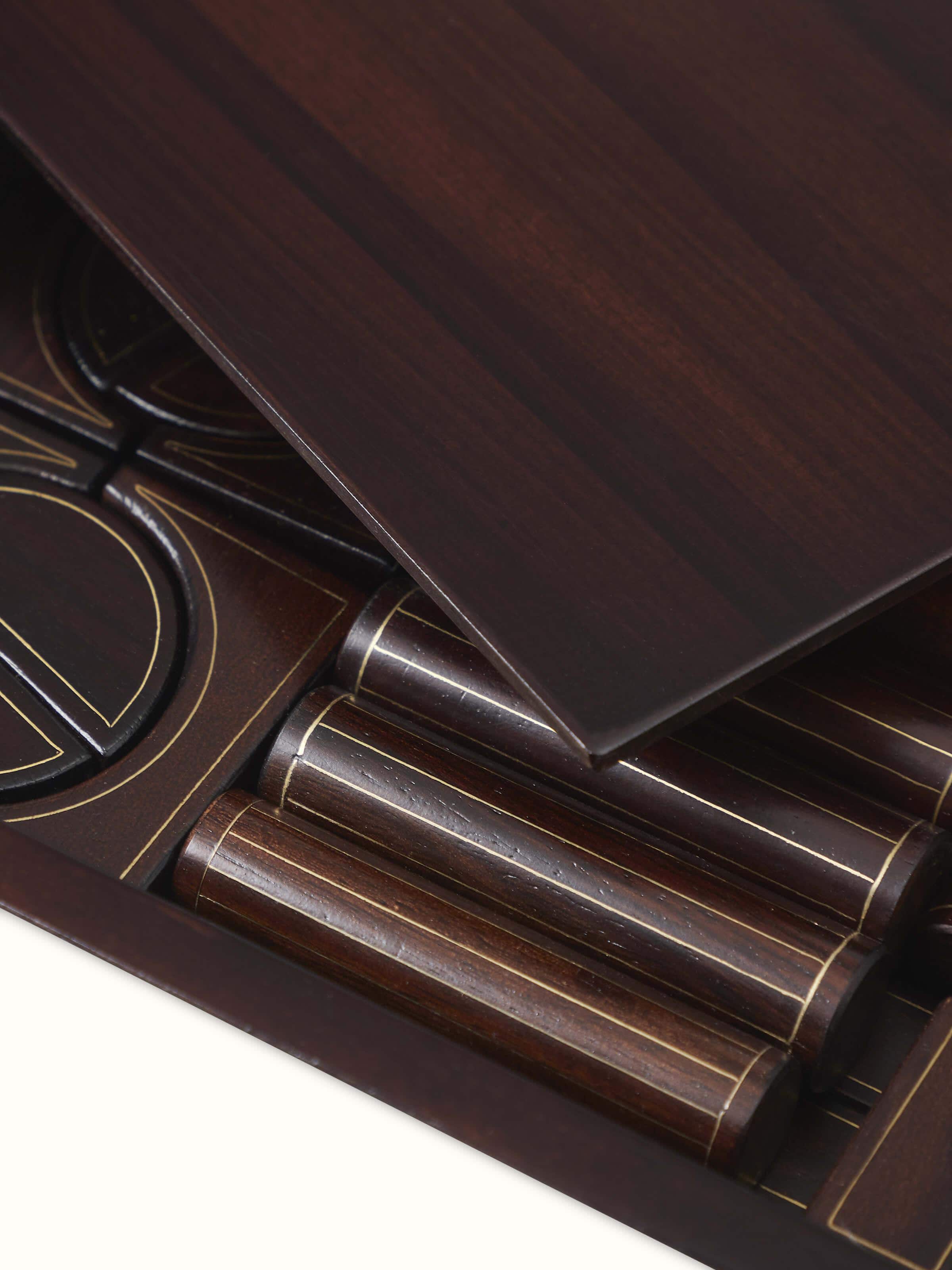 Detailed view of Tarkashi Construction Block Game showcasing the colorful wooden blocks and pieces used for building