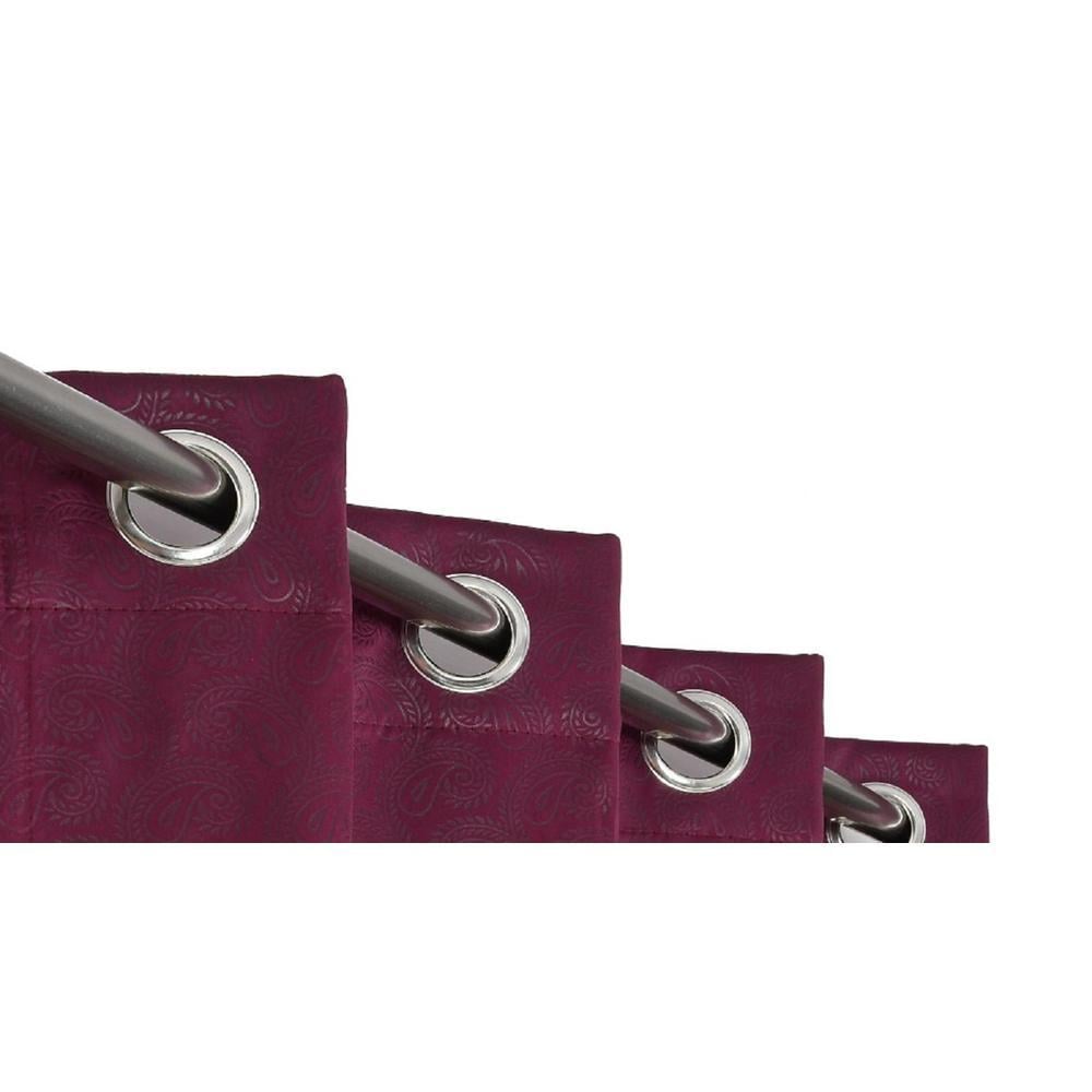 Floral Emboss Pack of 2 Blackout Window Curtains