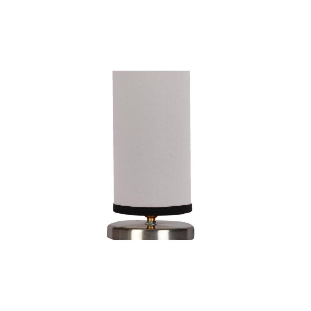white & black cotton table lamp with Steel Base -7