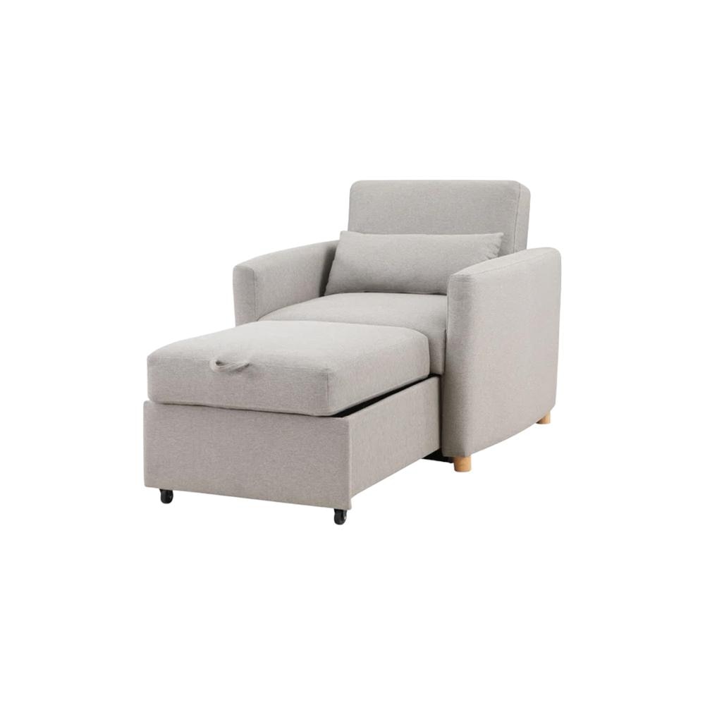 Jernell 1 Seater Sofa Cum Bed In Grey Color