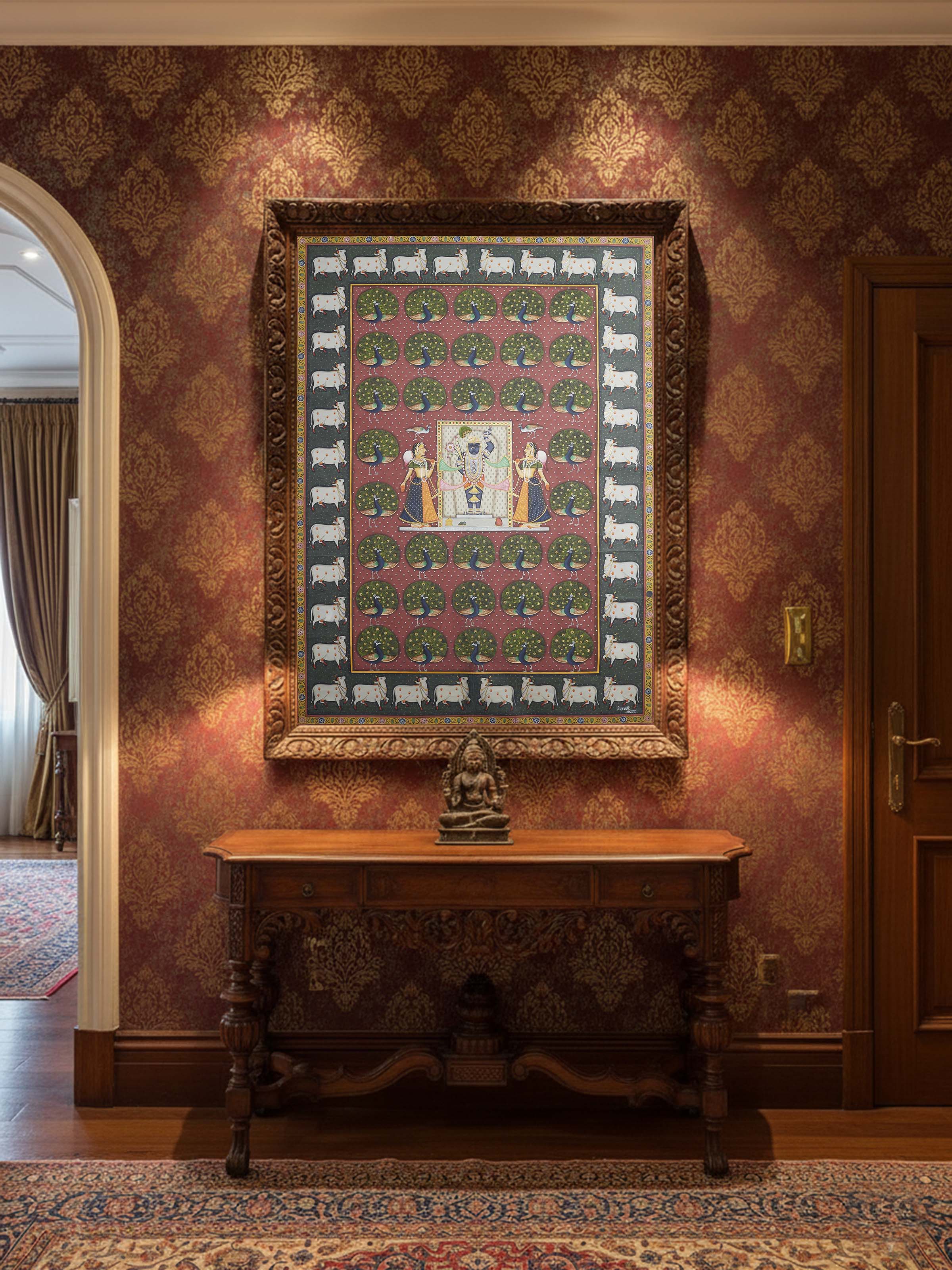 Shrinathji Morkuti Pichwai Painting