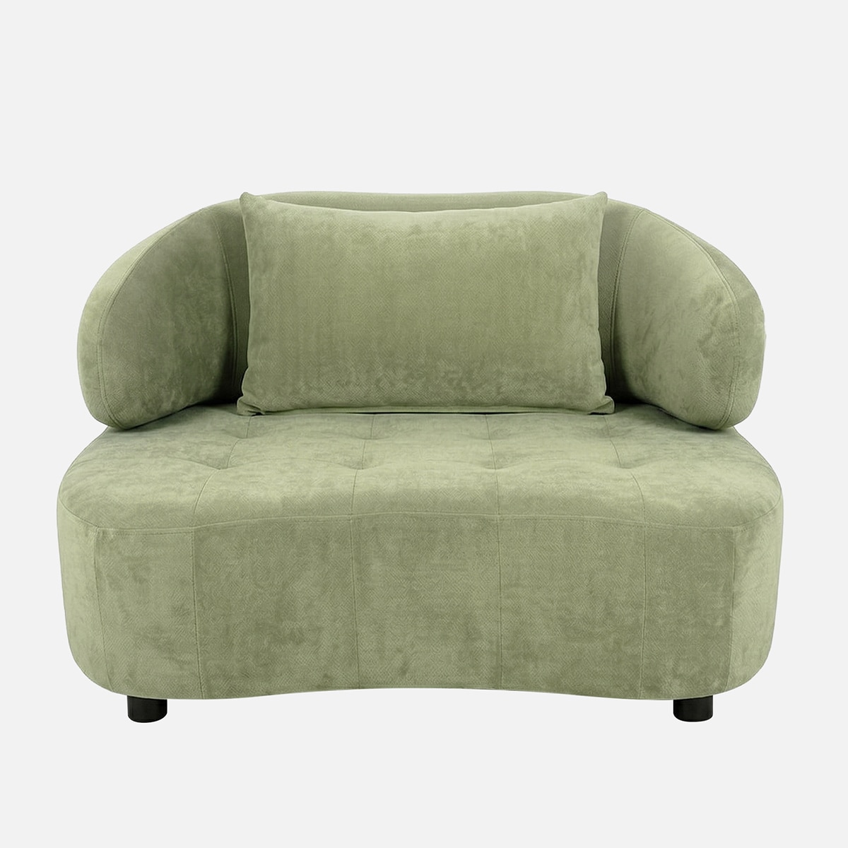 Henry Boucle 1 Seater Sofa in Pista Green  Color