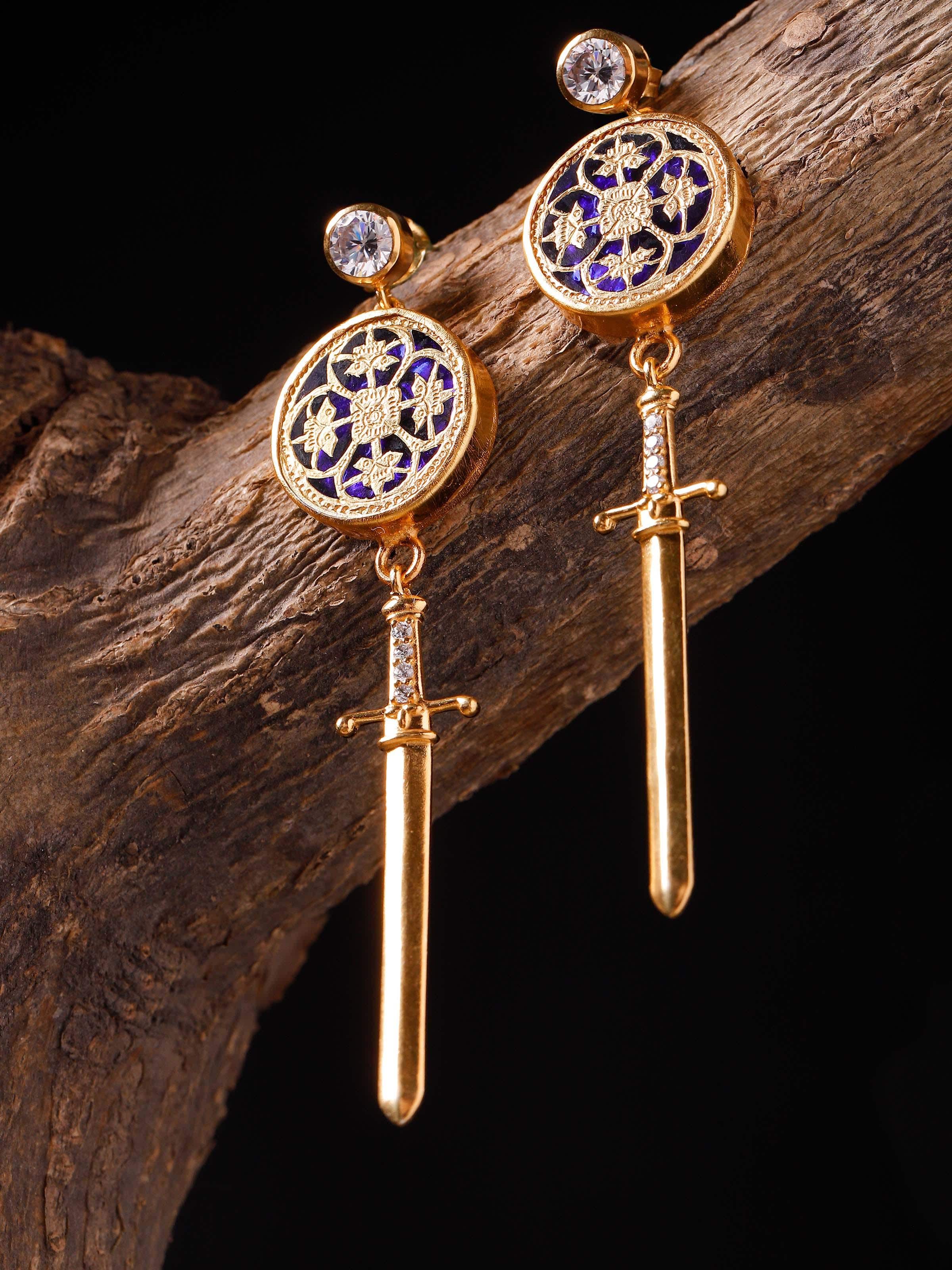 Thewa Silver Drop Earrings