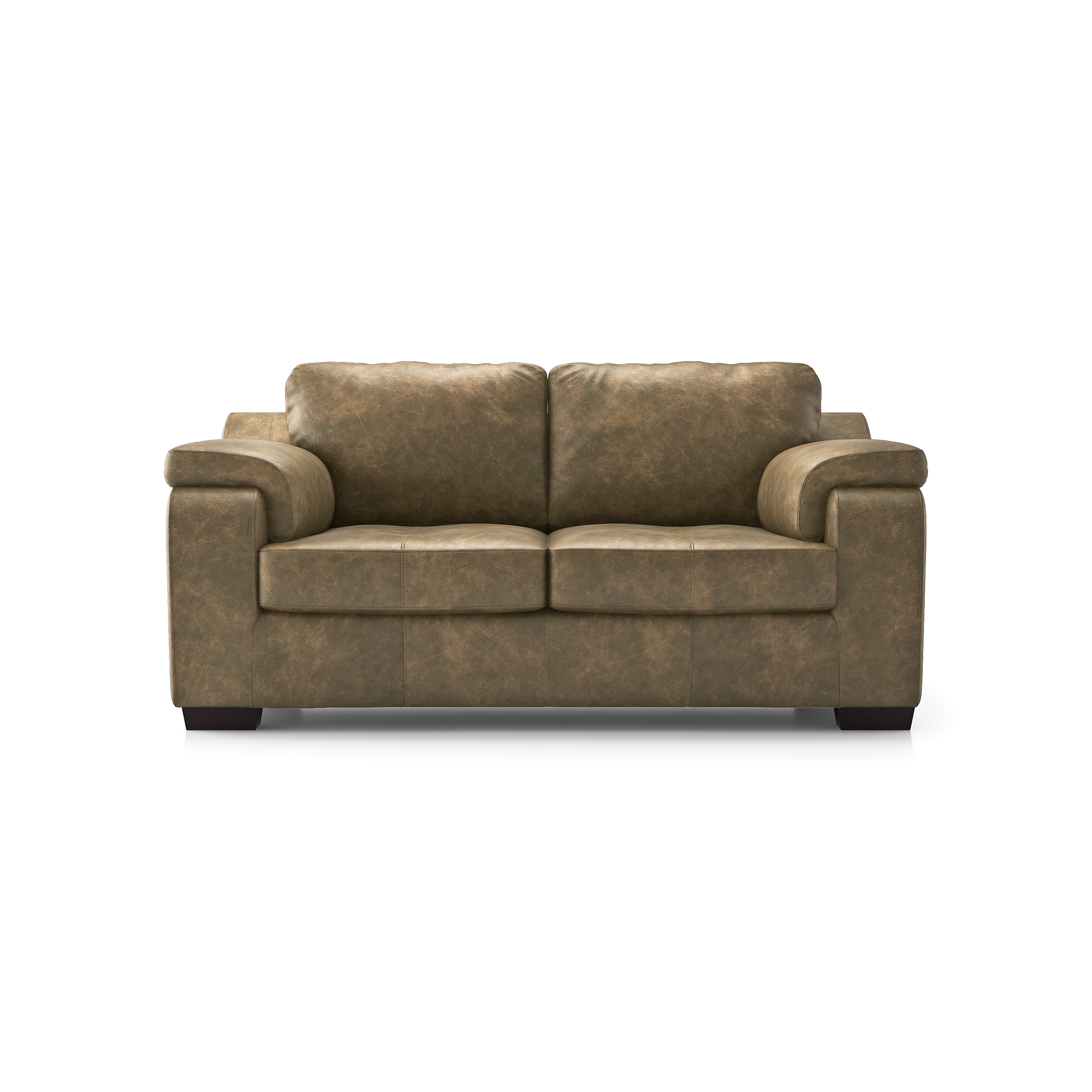Trissino 2 Seater Luxury Italian Leather Sofa In Antique Moss