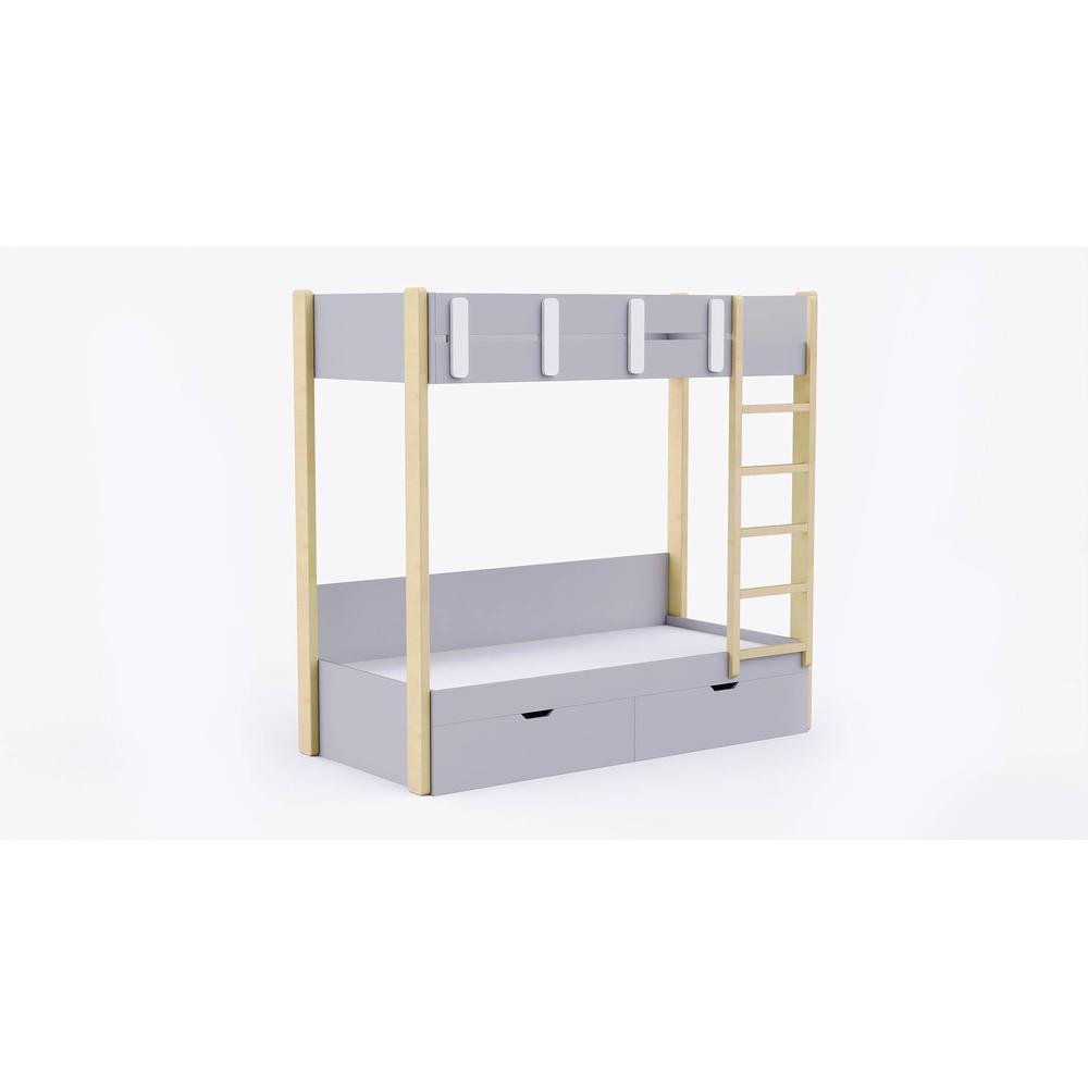 Pine Tree Bunk Bed with Drawer Storage