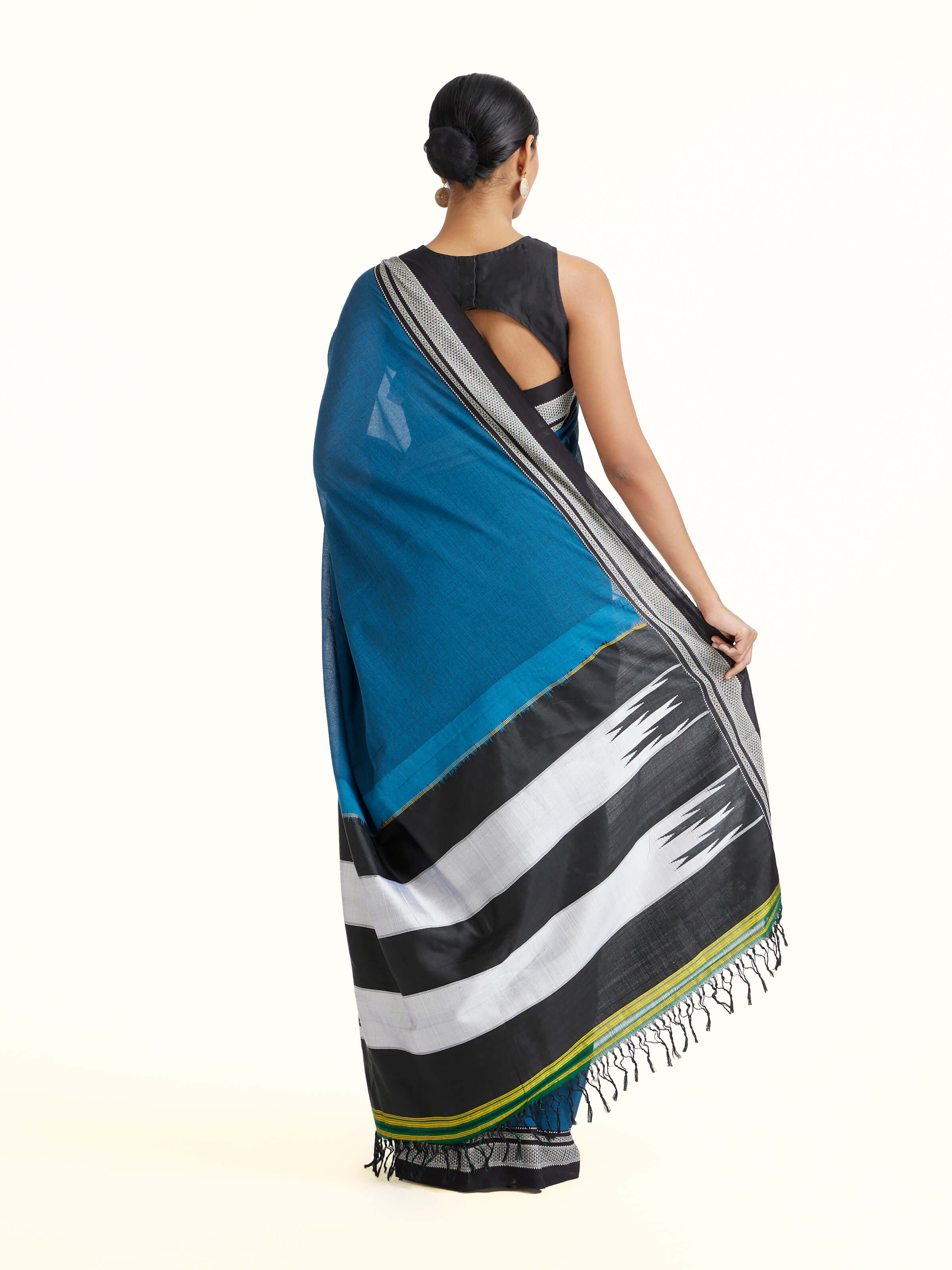 Blue Cotton & Silk Ilkal Saree