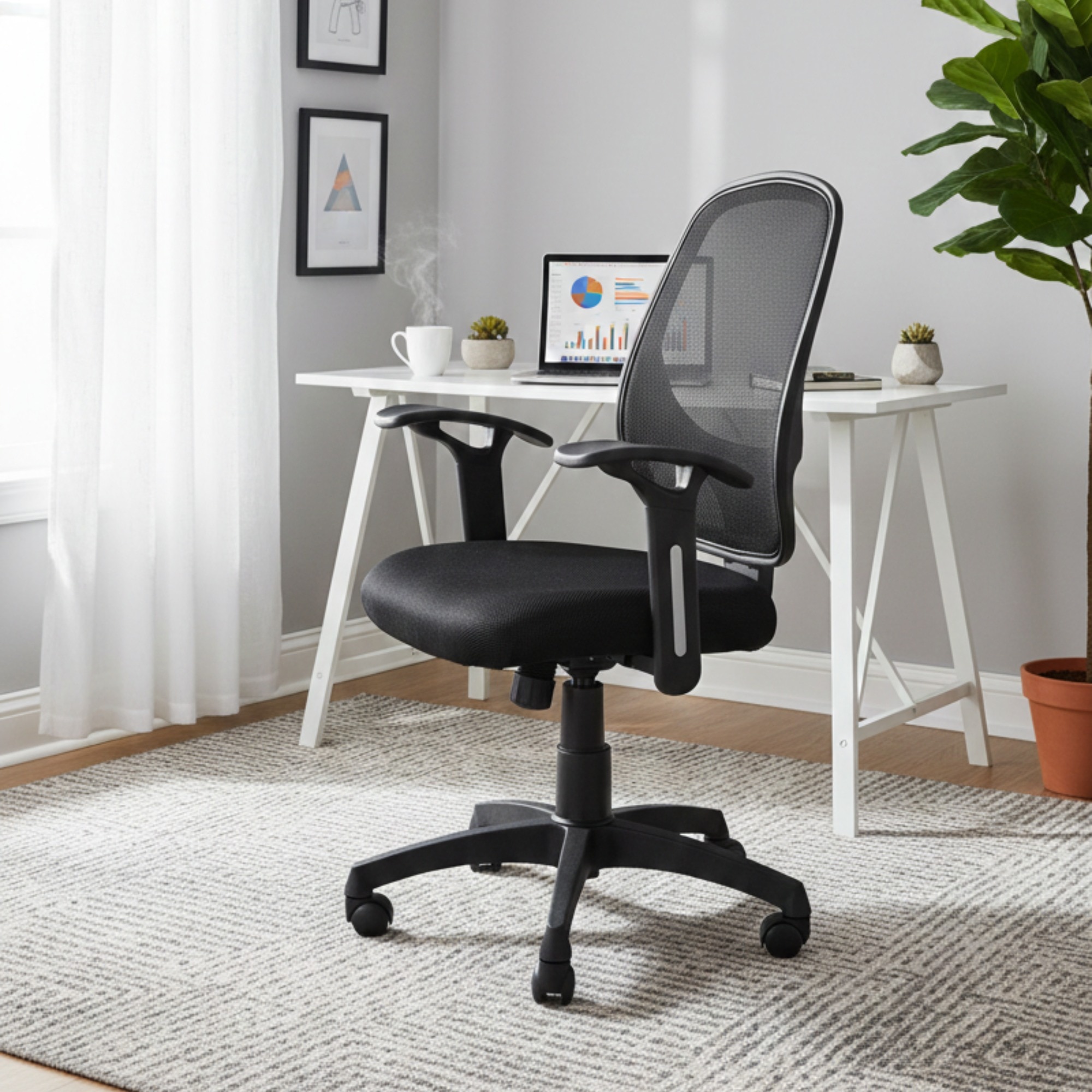 Classic Ergonomic Office Chair In Black - Adiko Systems