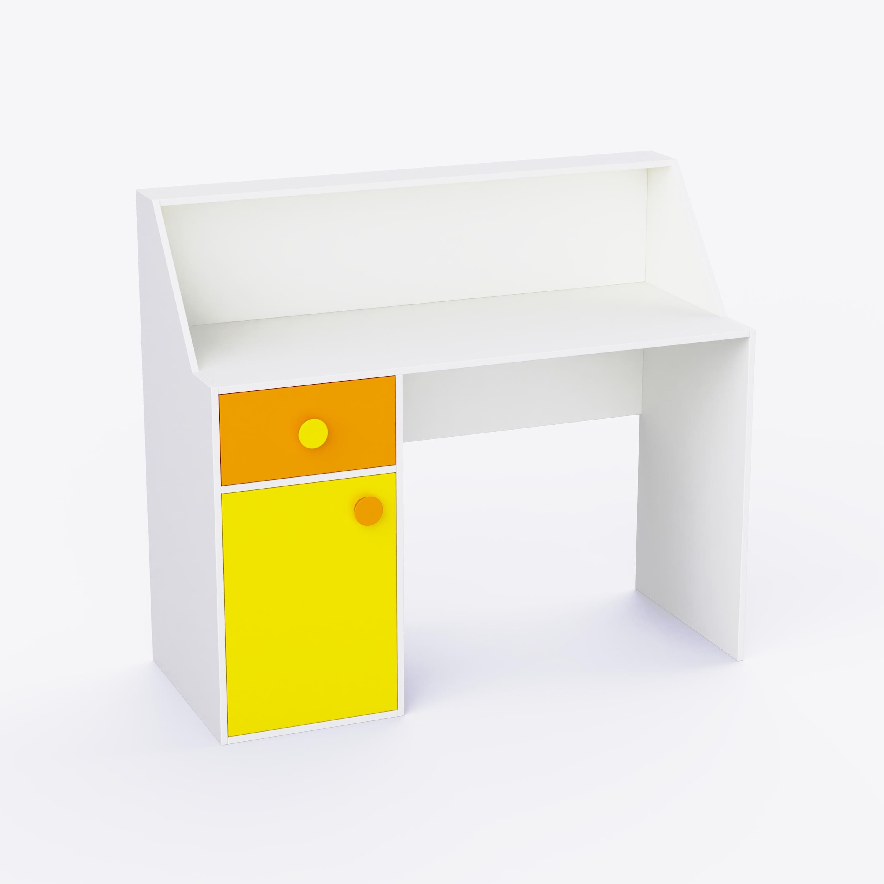 Elementary Study Table In White Colour
