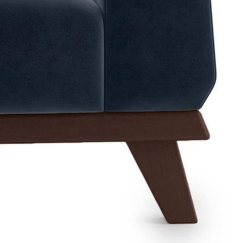 Granada Luxe 2 Seater Fabric Sofa in Sea Port Blue Velvet Colour