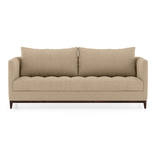 Florence Luxe 3 Seater Fabric Sofa in Sandshell Beige Colour