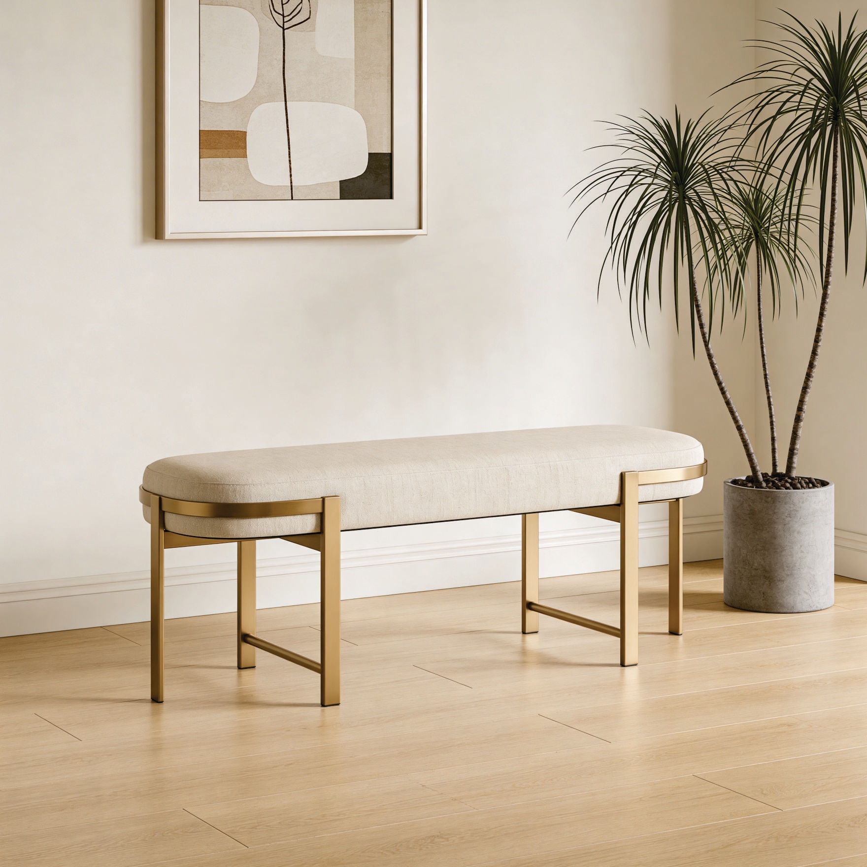 Roma Aureline Metal Bench in Grey Finish