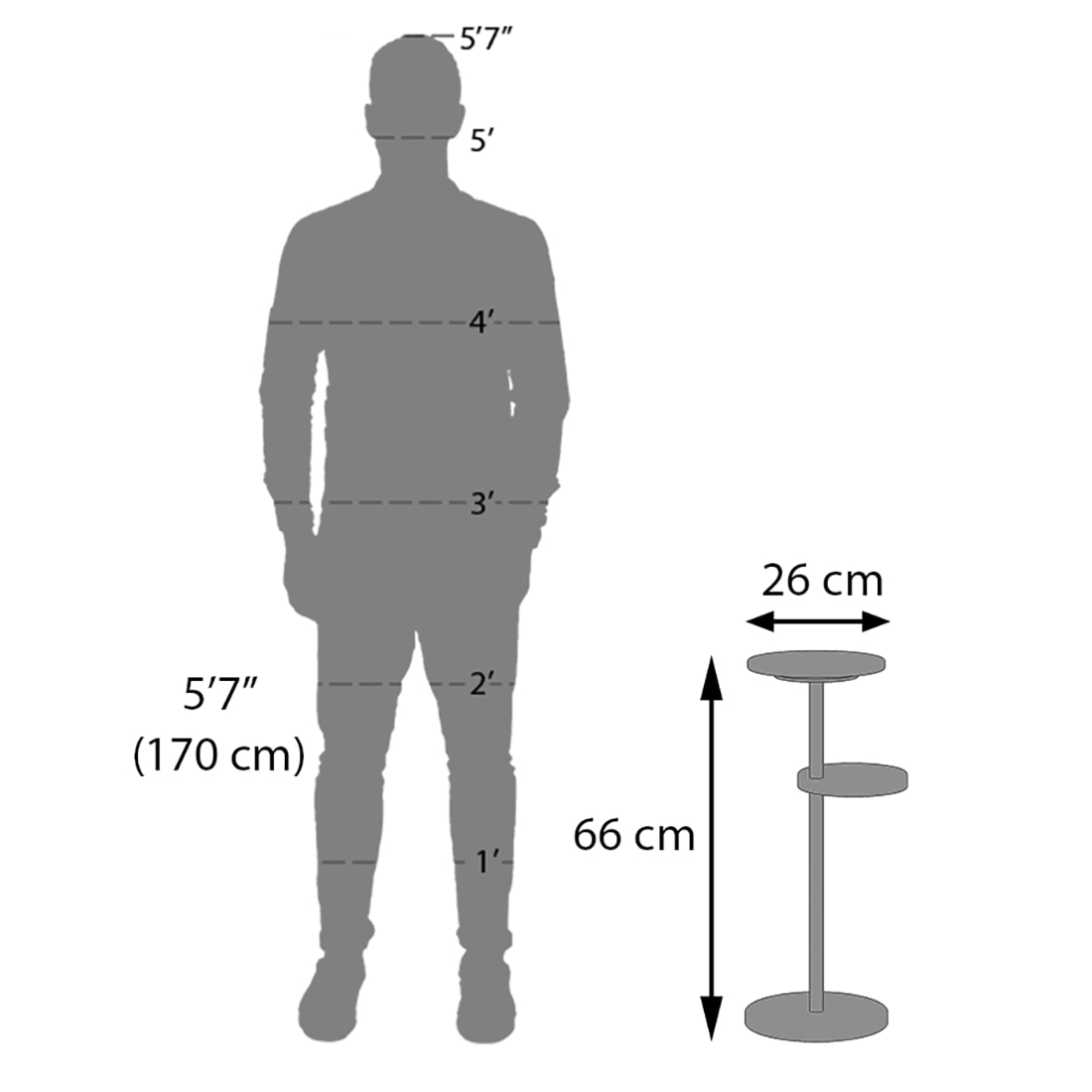 Palmer Metal Drink Table In Gold Finish