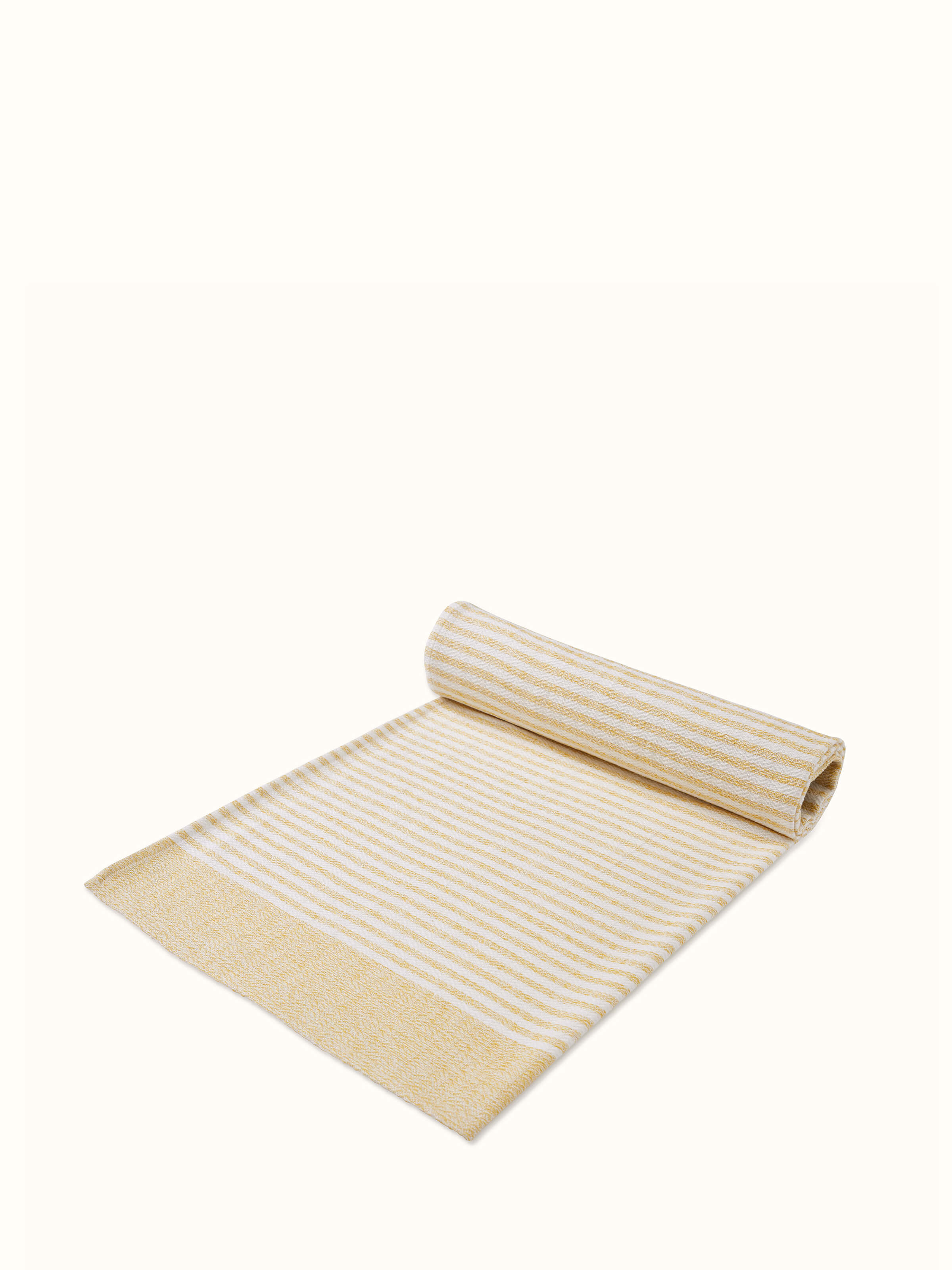 Vayana Stripe Yellow Cotton Hand Towel  (2 Pcs)