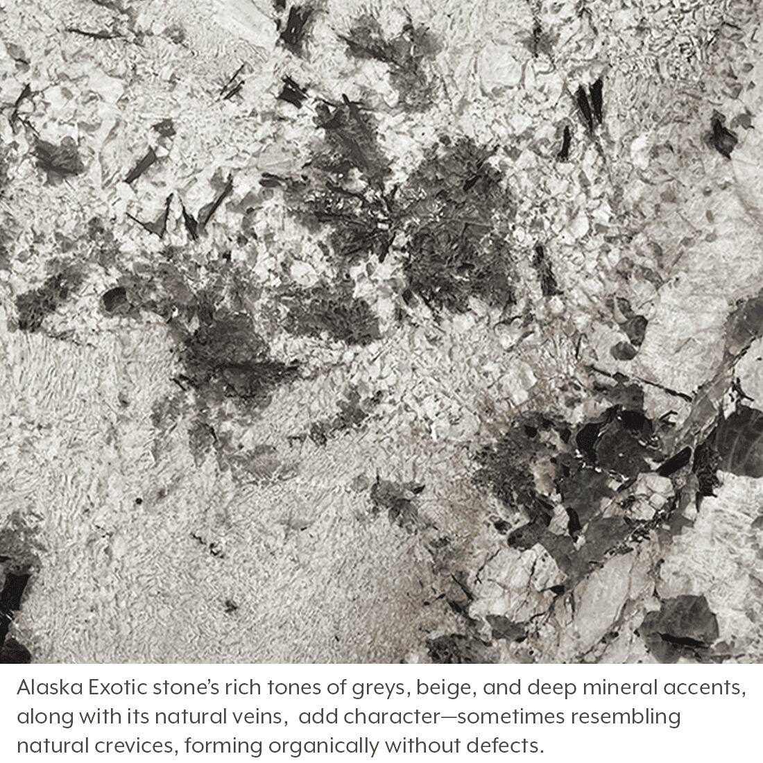 Lunar Alaska Exotic Stone 4 Seater Dining Table With Bren Swivel Dining Chair Set