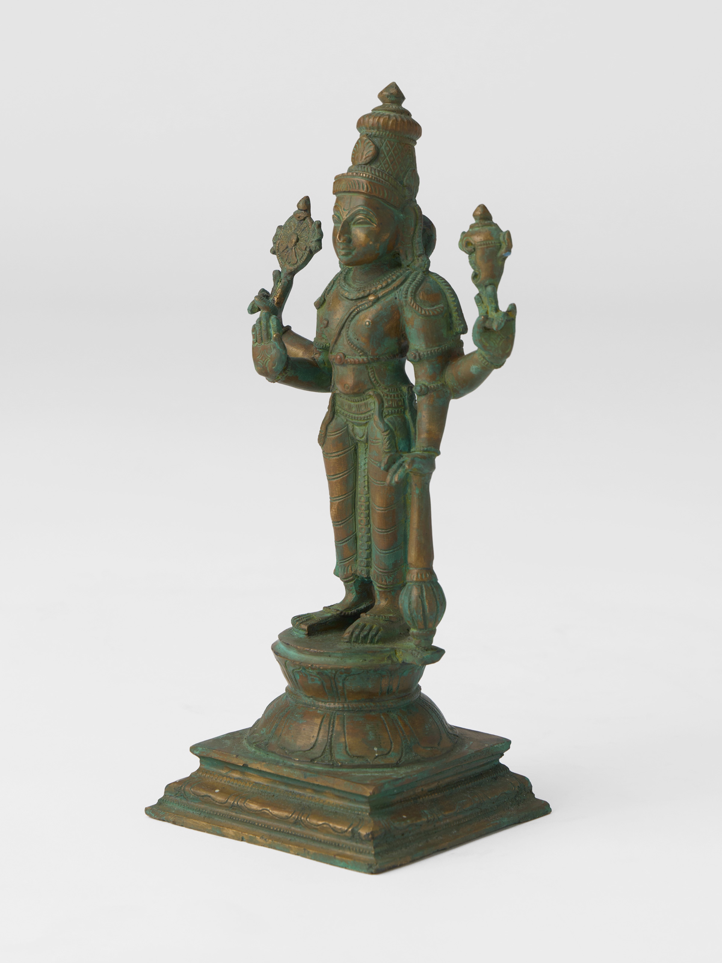 Bronze Cast Vishnu Gada Idol