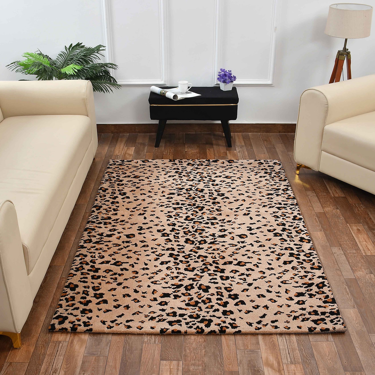 Multicolor Abstract Machine Made Polyester 6 X 9 Feet Carpet - Presto