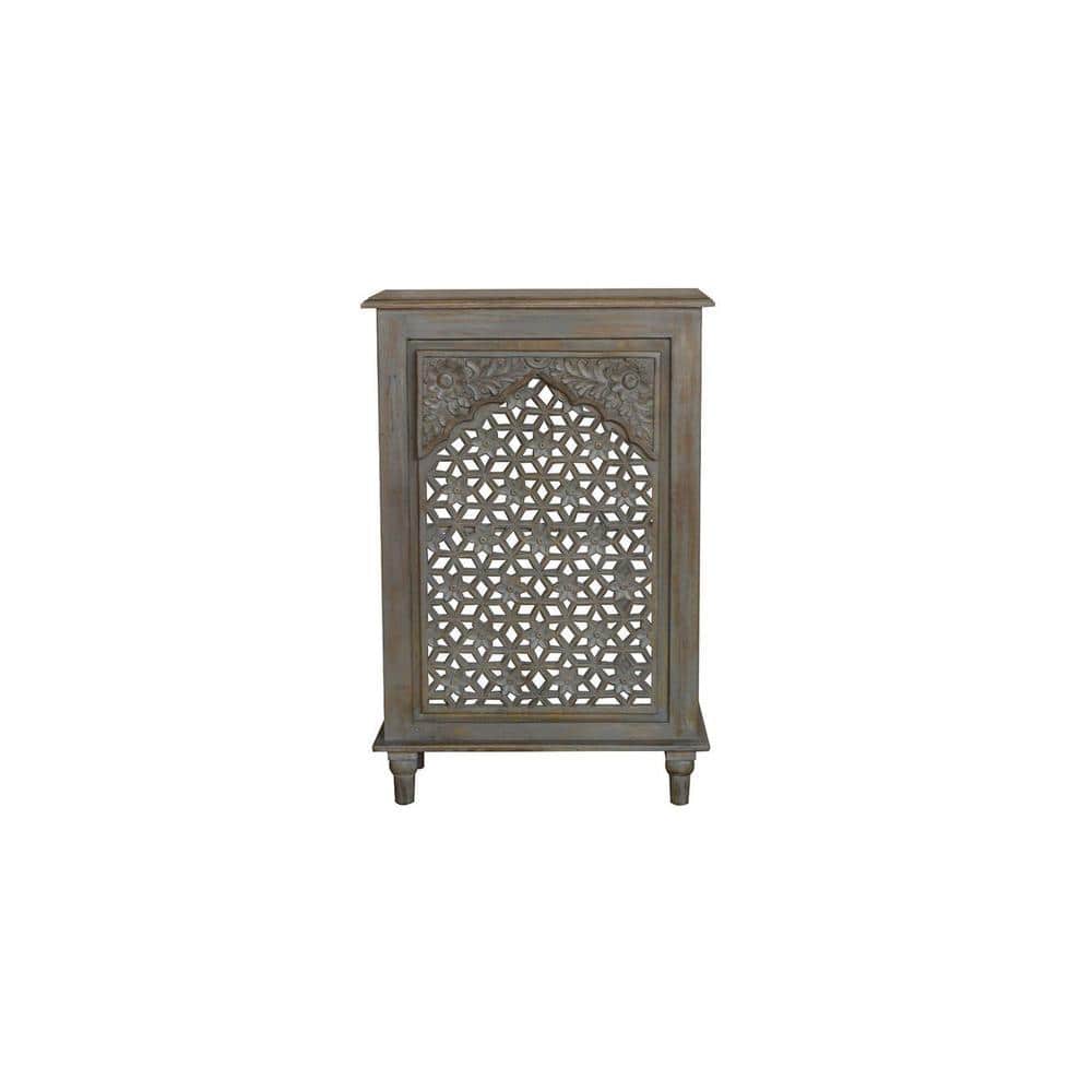 Rolano Solid Wood Carving Bedside Table