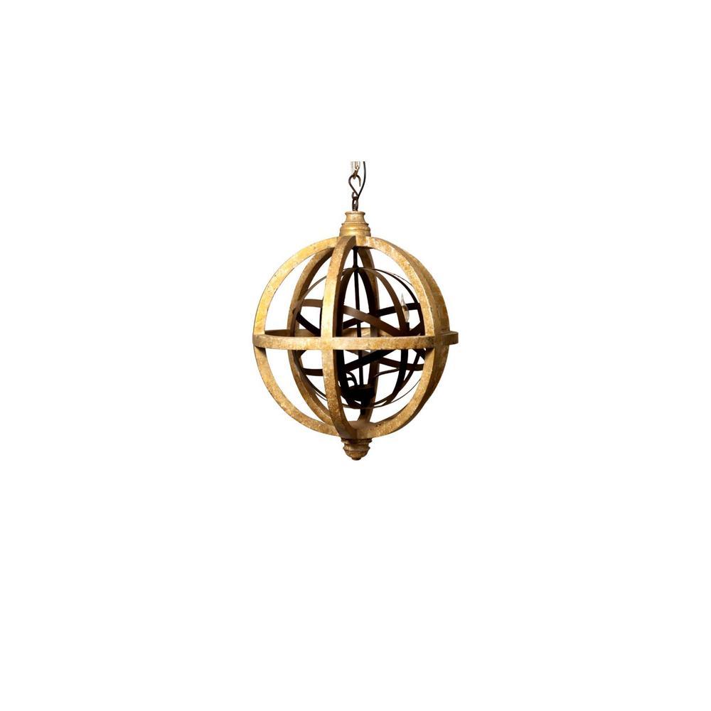 Globe 3 light chandelier