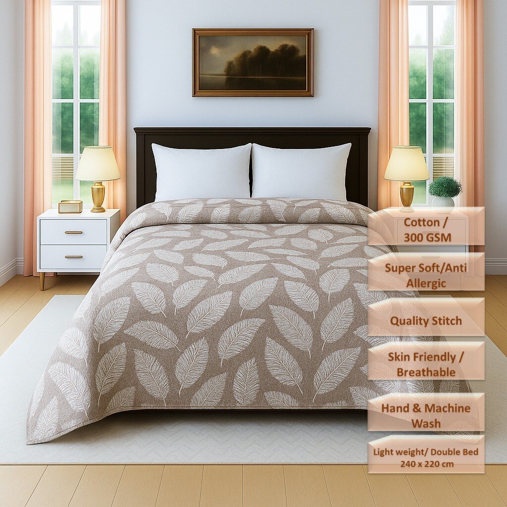 Threads Silky Touch Premium Super Soft Cozy  Double Bed Comforter 240 X 220 Cms