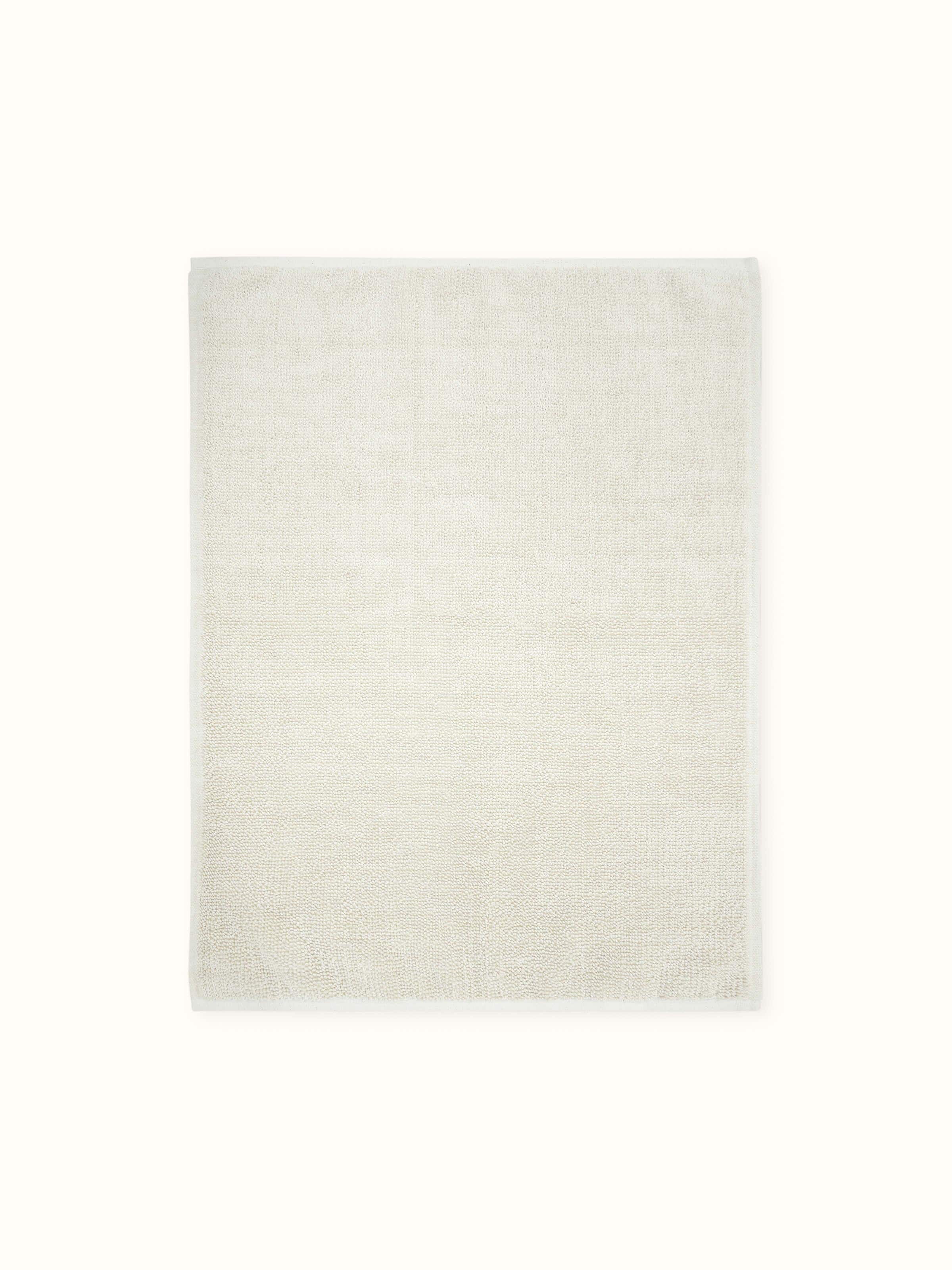 Nityam Solid Ivory Cotton Bath Mat