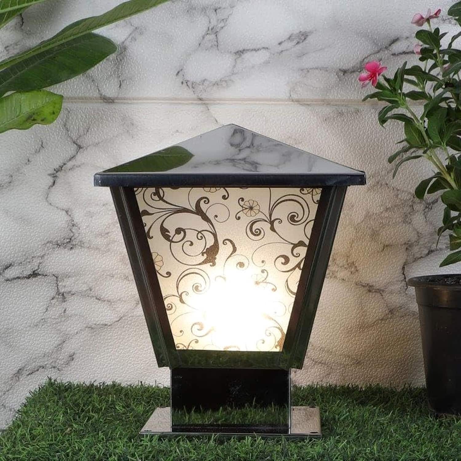 Eliante Chrome Iron Gate Light With B22 Holder In Chrome Colour