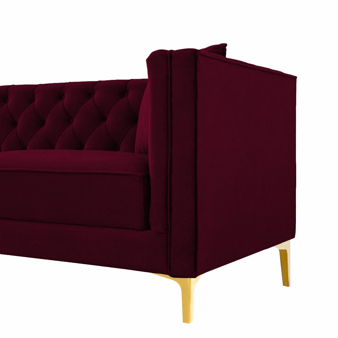 Haruko Fabric Sofa - Maroon