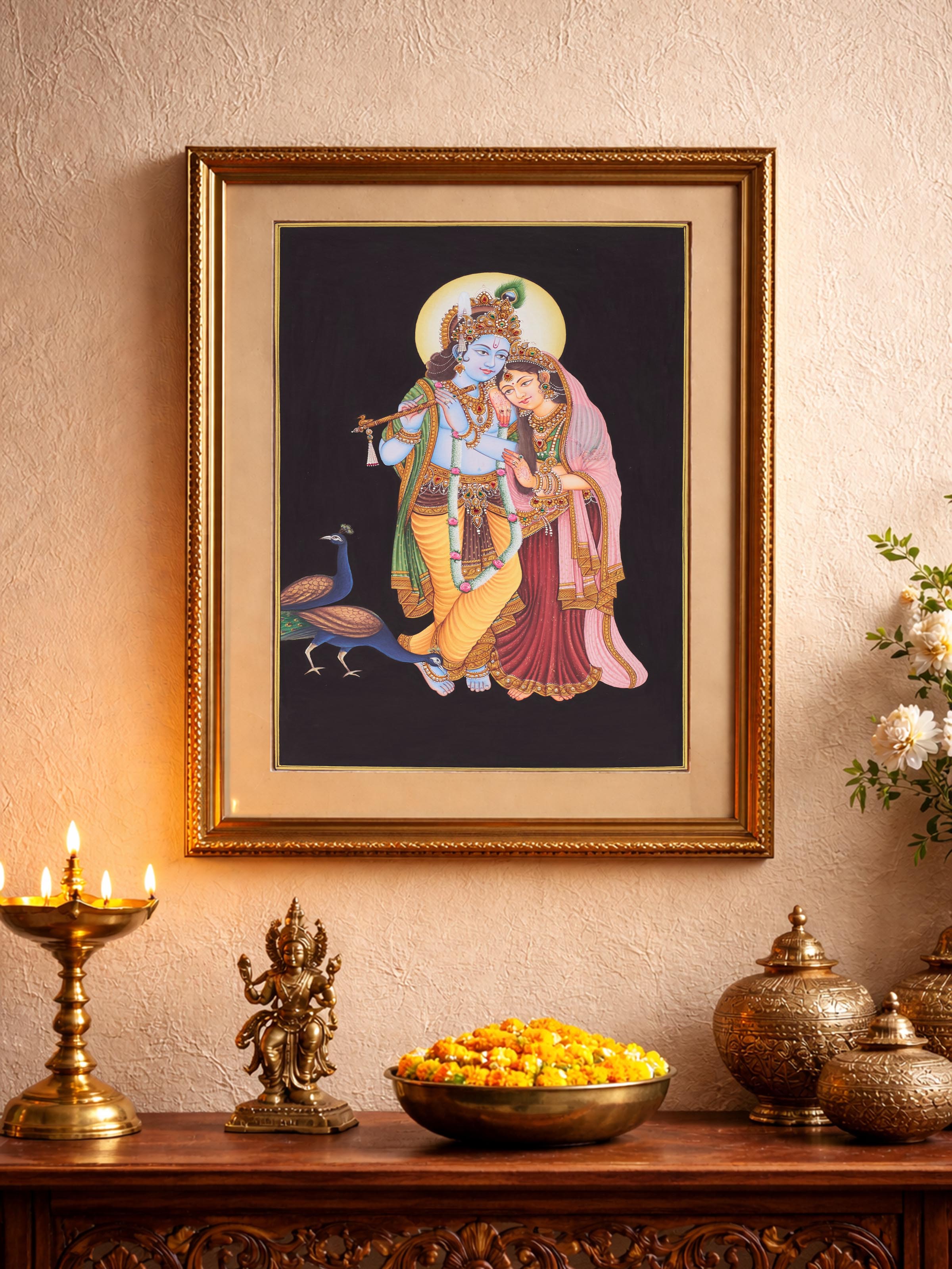 Radha Krishna Miniature PaintingV
