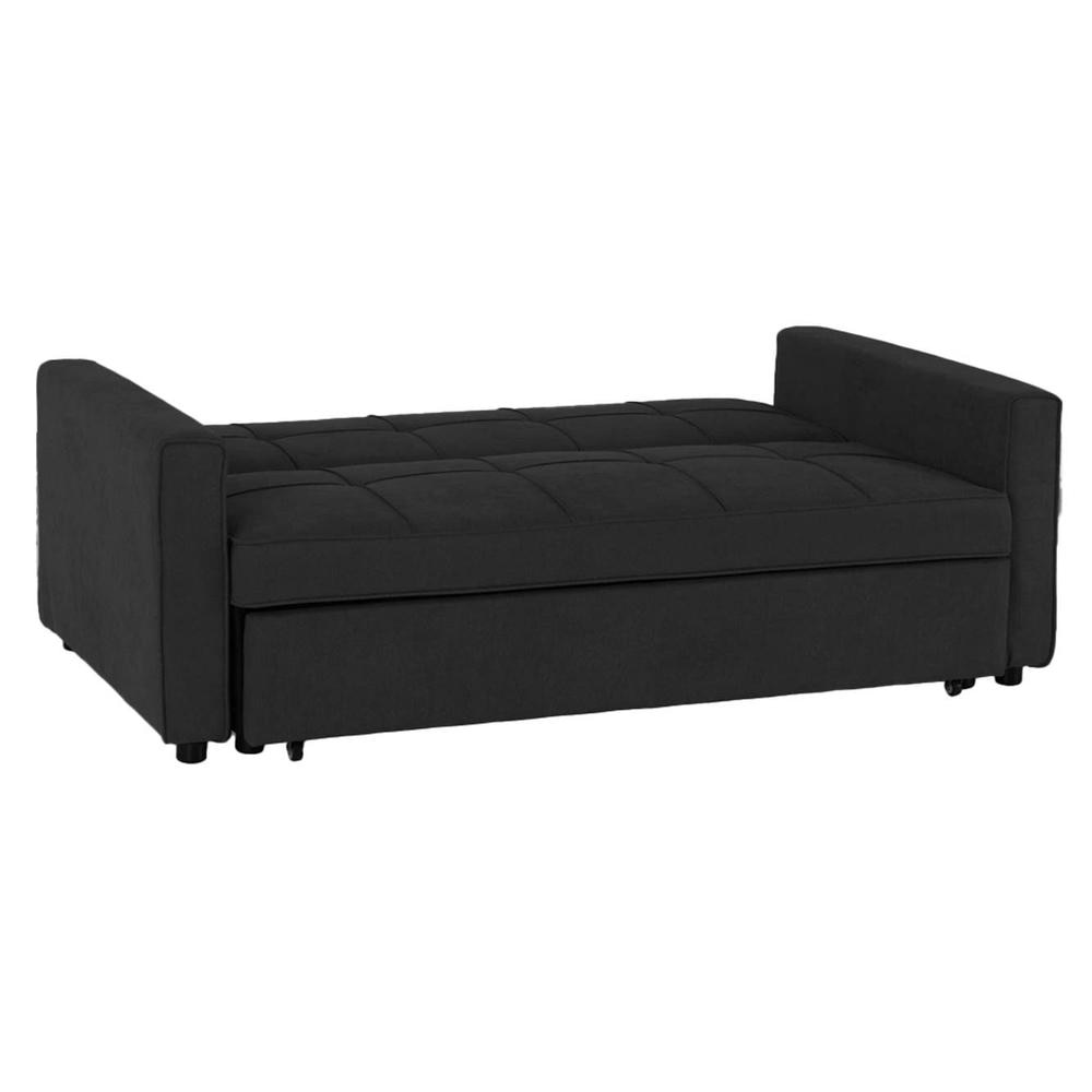 Medas 3 Pull Out Sofa Cum Bed In Black Colour