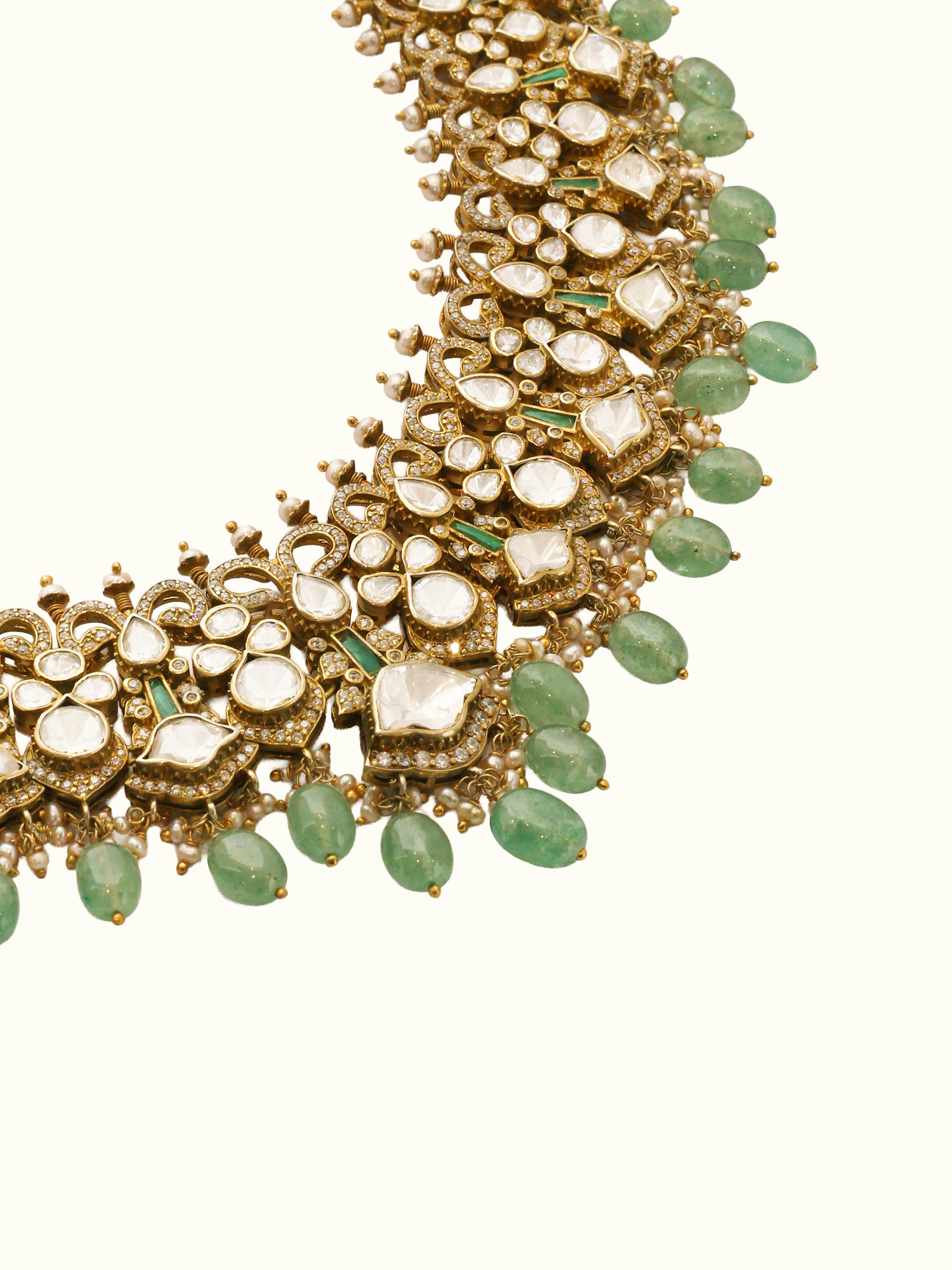 Detail shot of Silver Smithing collar necklace