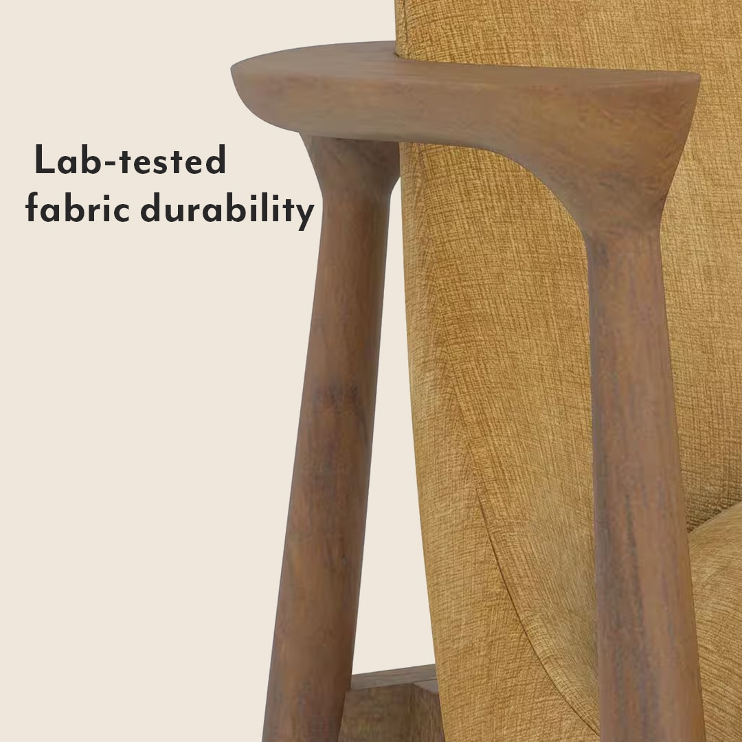 Dakota Lounge Chair In Stria Mustard