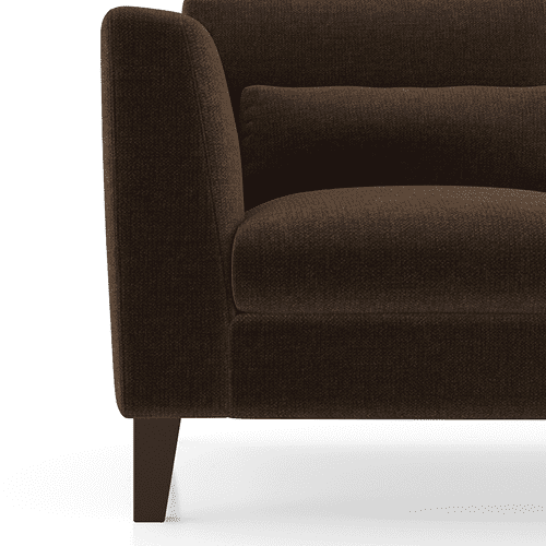 Lewis Sectional Sofa (Colour : Dark Earth, Cushion : Hard, Seater : Left Aligned 3 Seater + Left Aligned Chaise)
