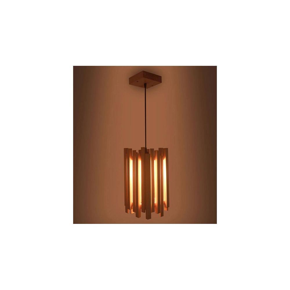 Palisade Beige Solid Wood Single Hanging Light