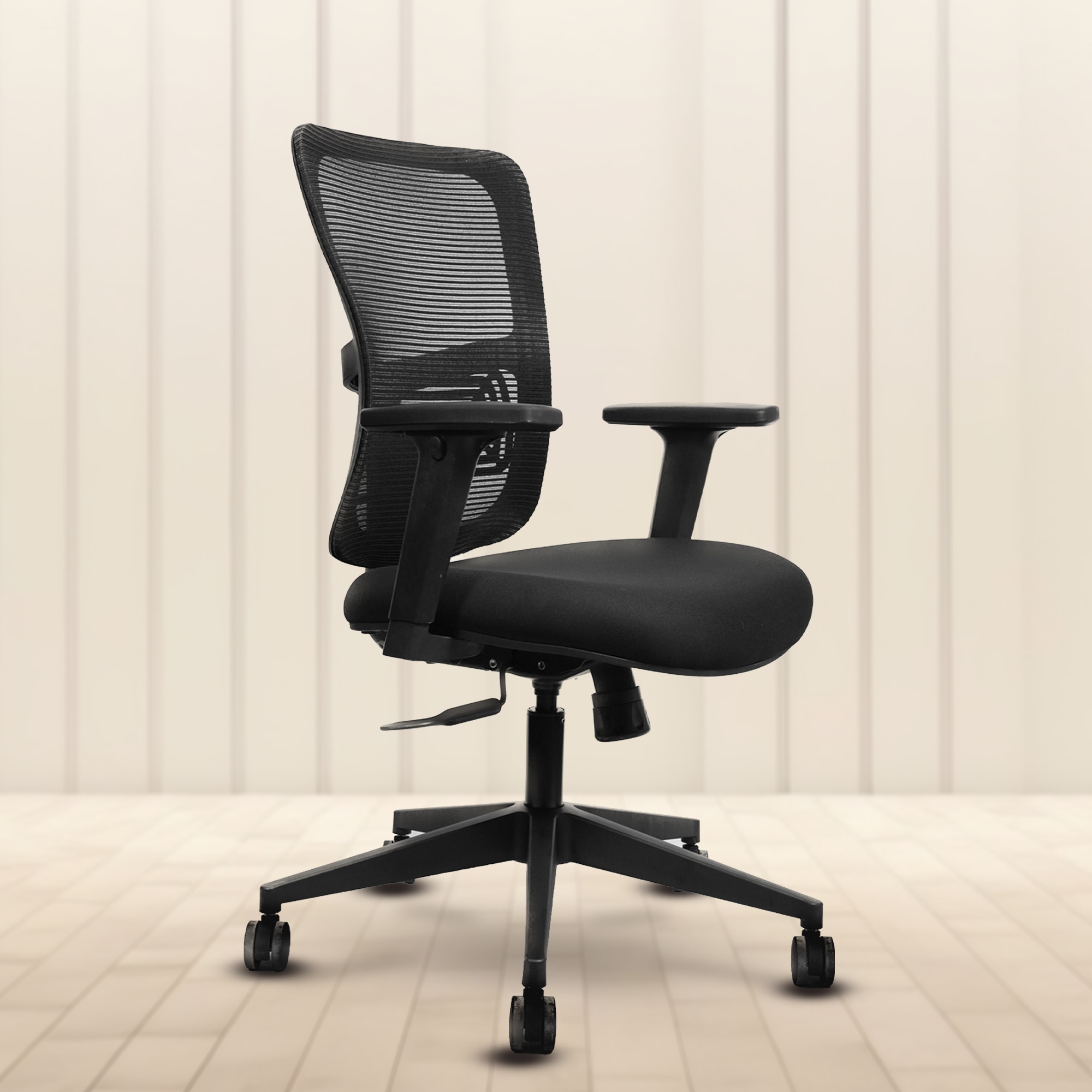 Ignis Mid Back Mesh Office Chair in Black Colour
