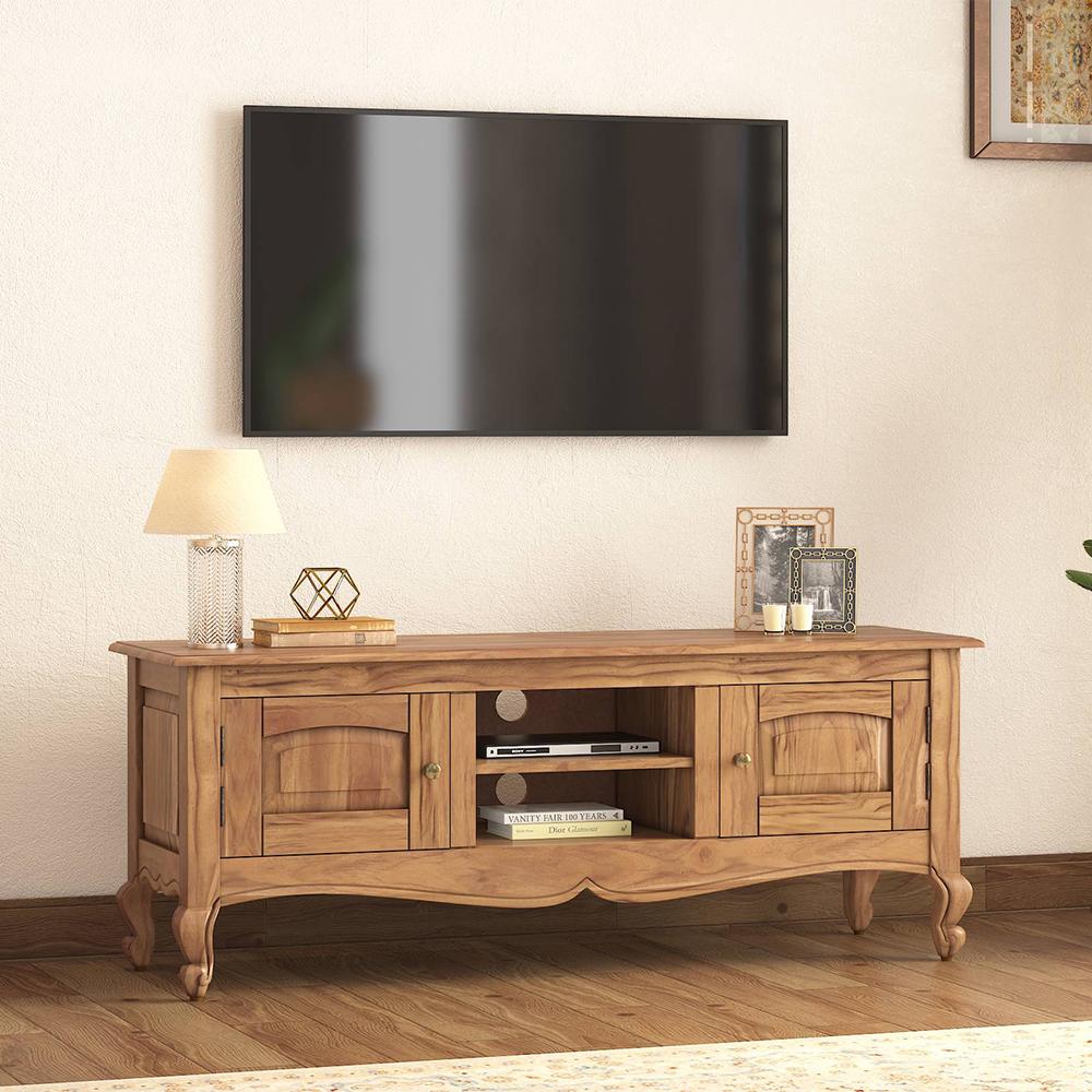 Taahira Tv Unit in Natural Teak finish