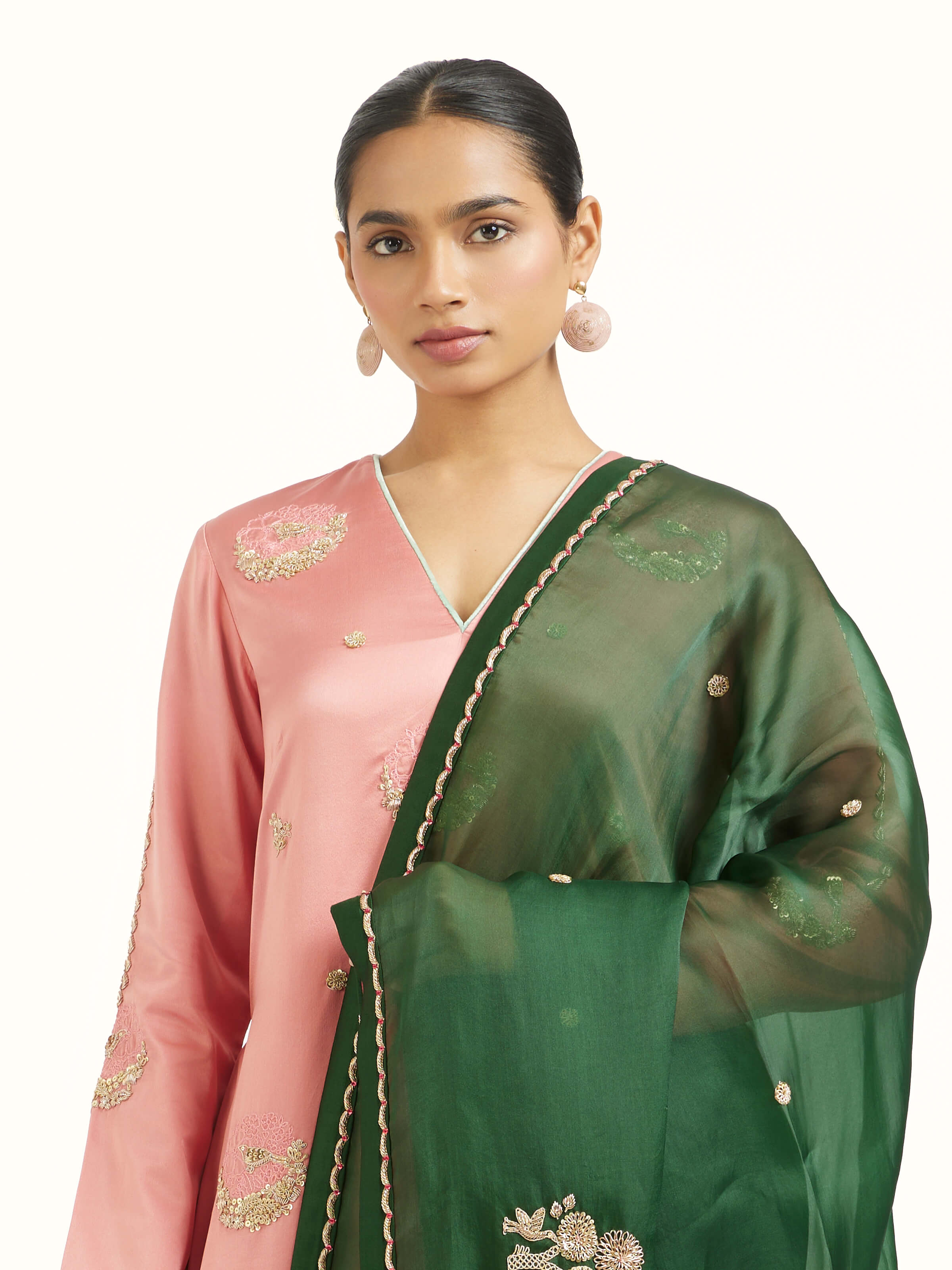 Emerald Green Banarasi Handloom Dupatta