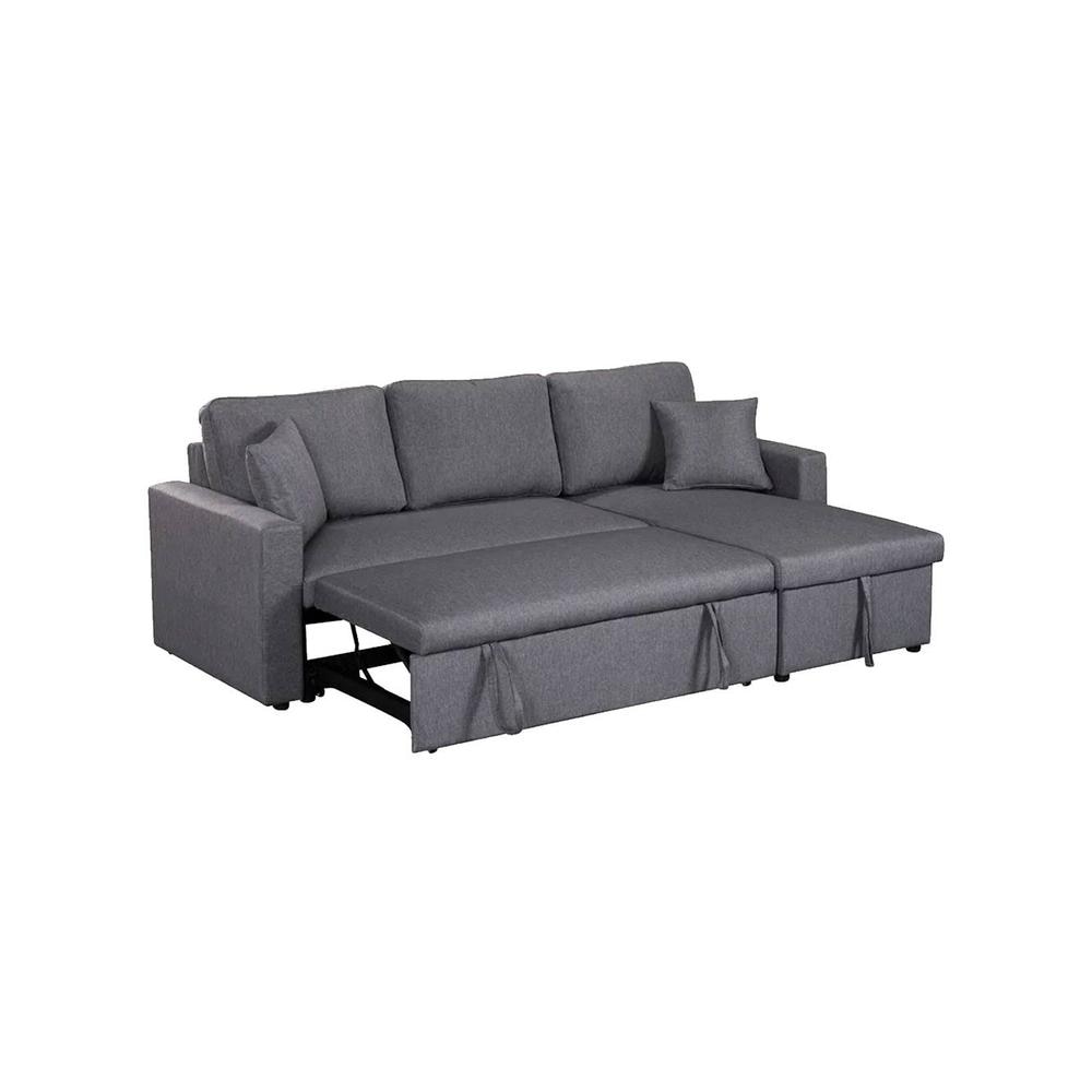 Doozy 3 Sofa cum Bed with Storage in Grey Colour