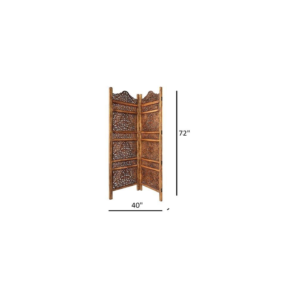 Irit Solid Wood 4 Panel Room Divider