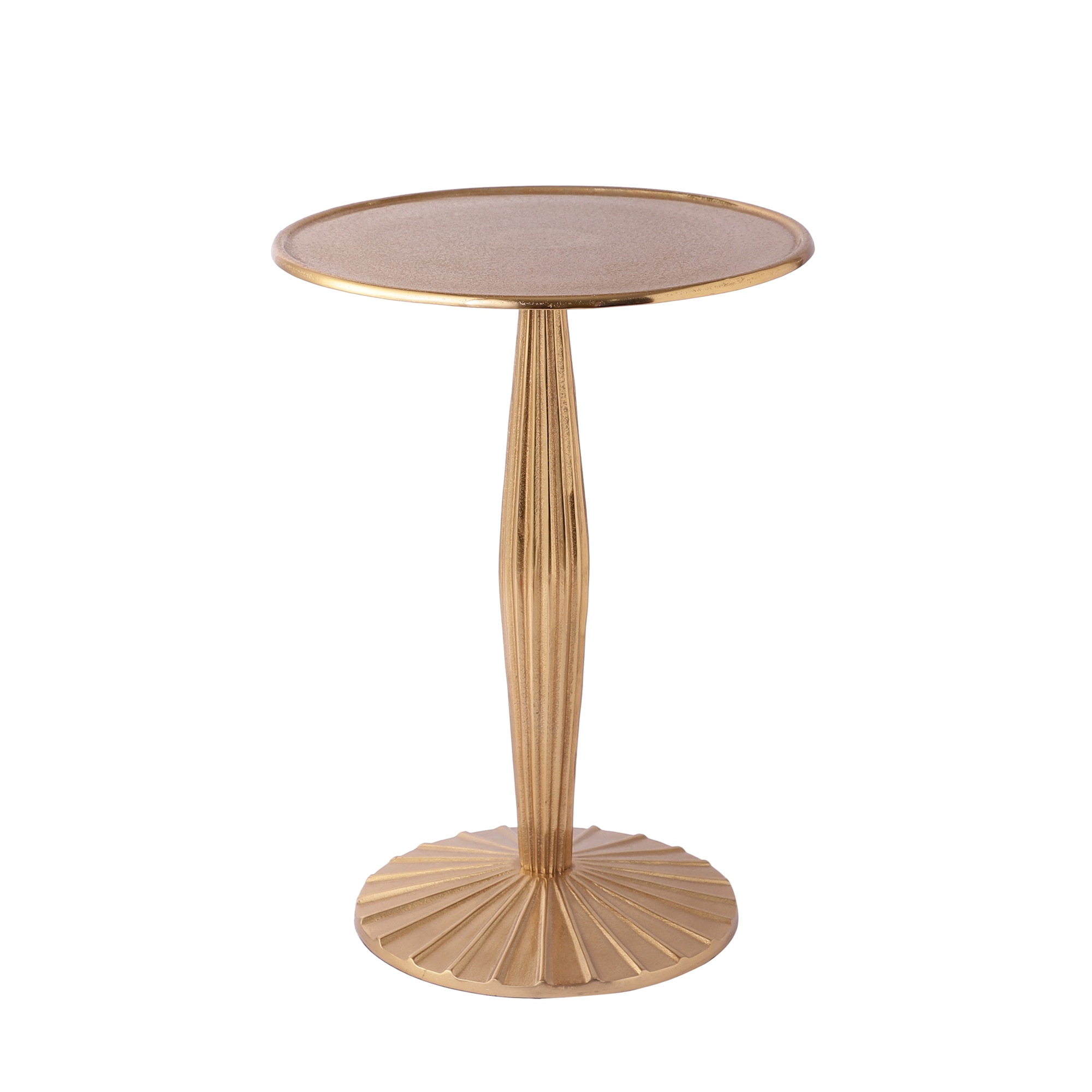 Radiant Gold Duo Metal Side Tables Set in Gold Colour