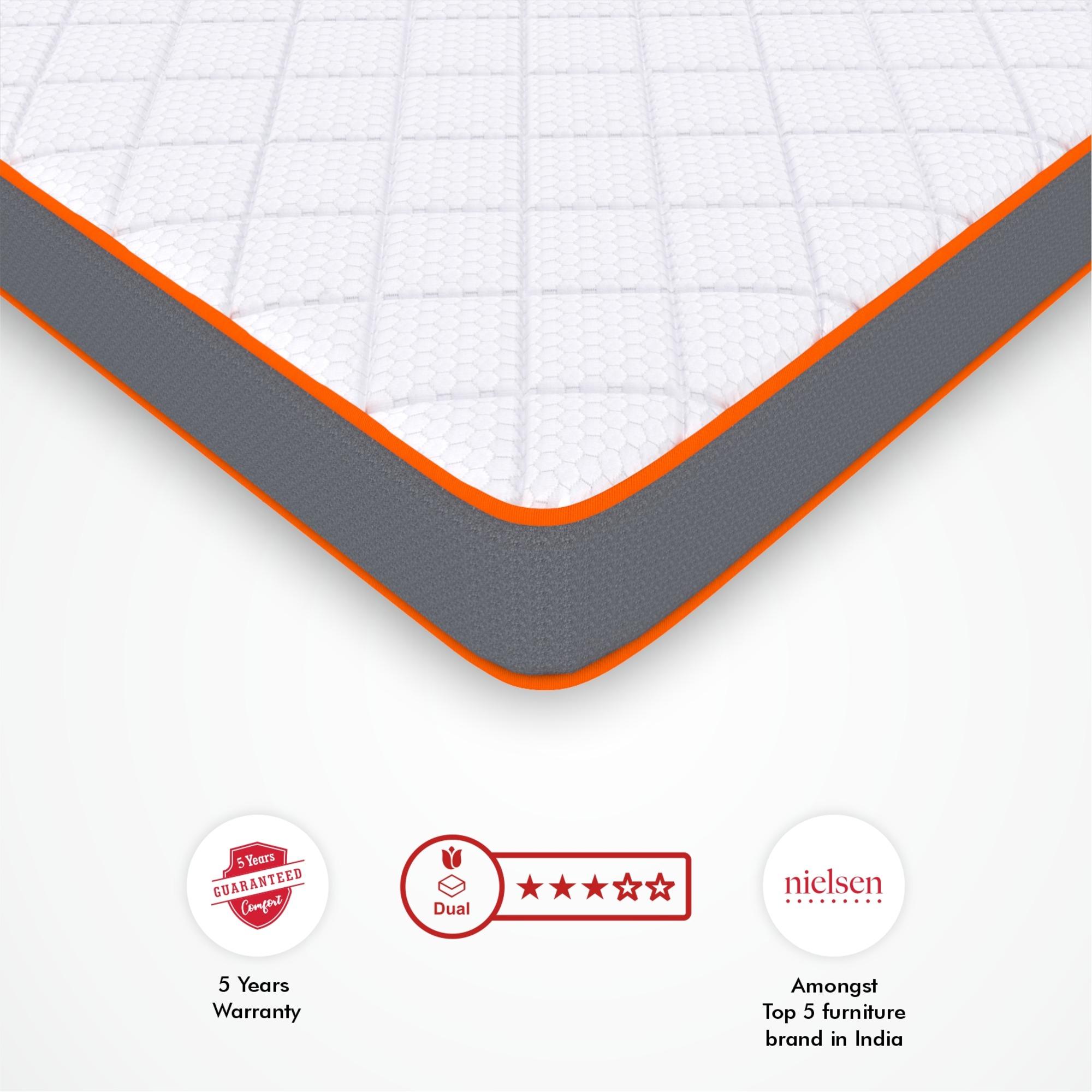 7-Zone Dual-Hard and Soft Single Size Mattress (72 x 30 in, 10 Inches)