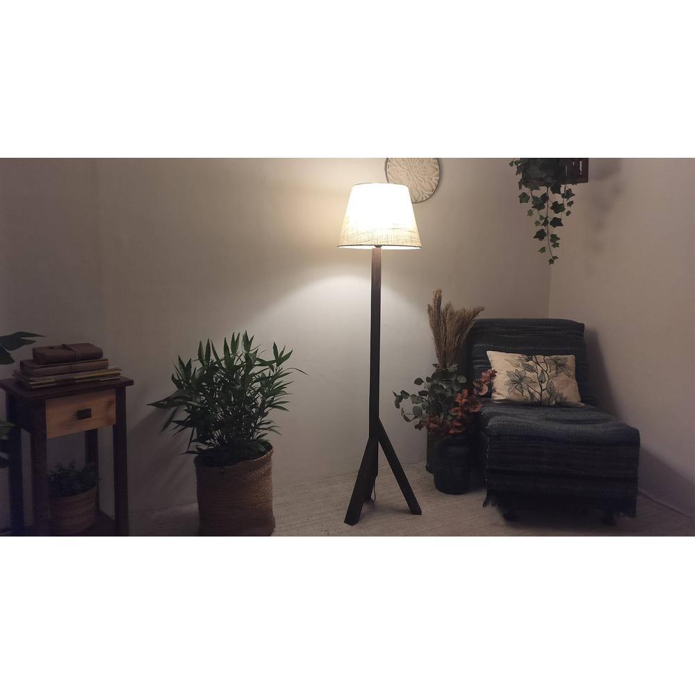 Trinca Beige Jute Floor Lamp with Beige Jute Base