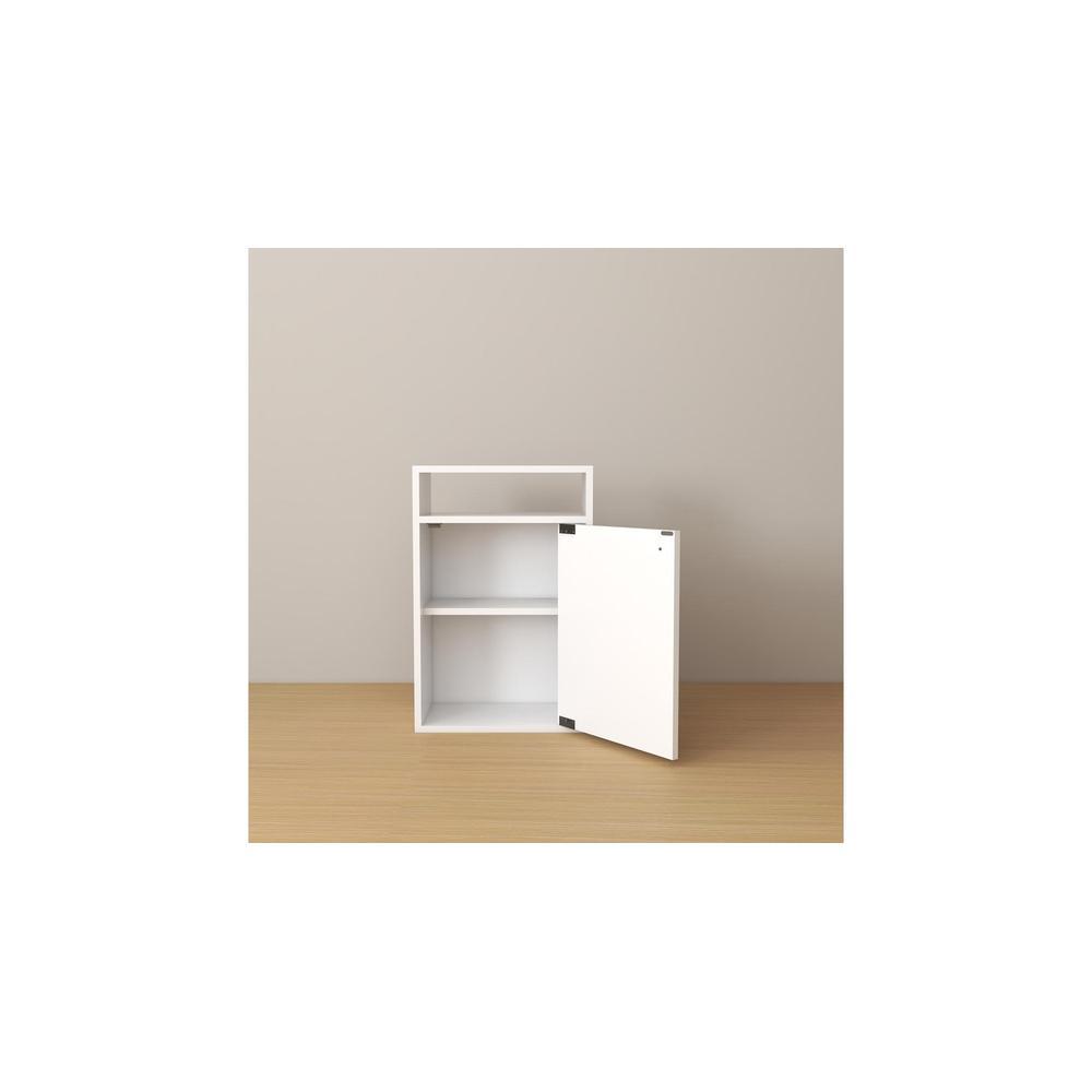 Emi Engineered Wood Bedside Table in White Finish