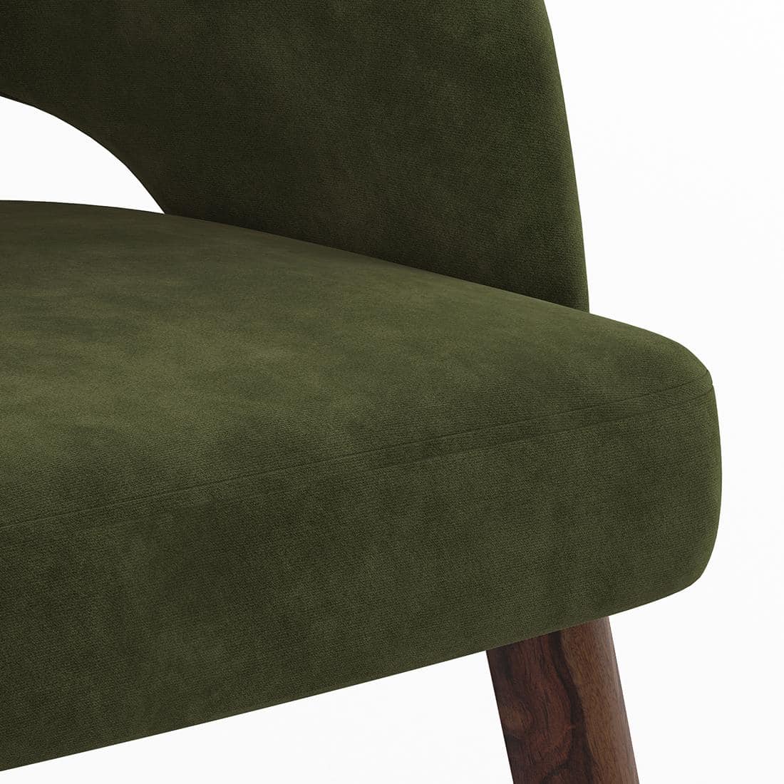 Paloma Celia 8 Seater Dining Set (Pluto Spanish Ceramic Finish, Deep Olive Velvet Colour)