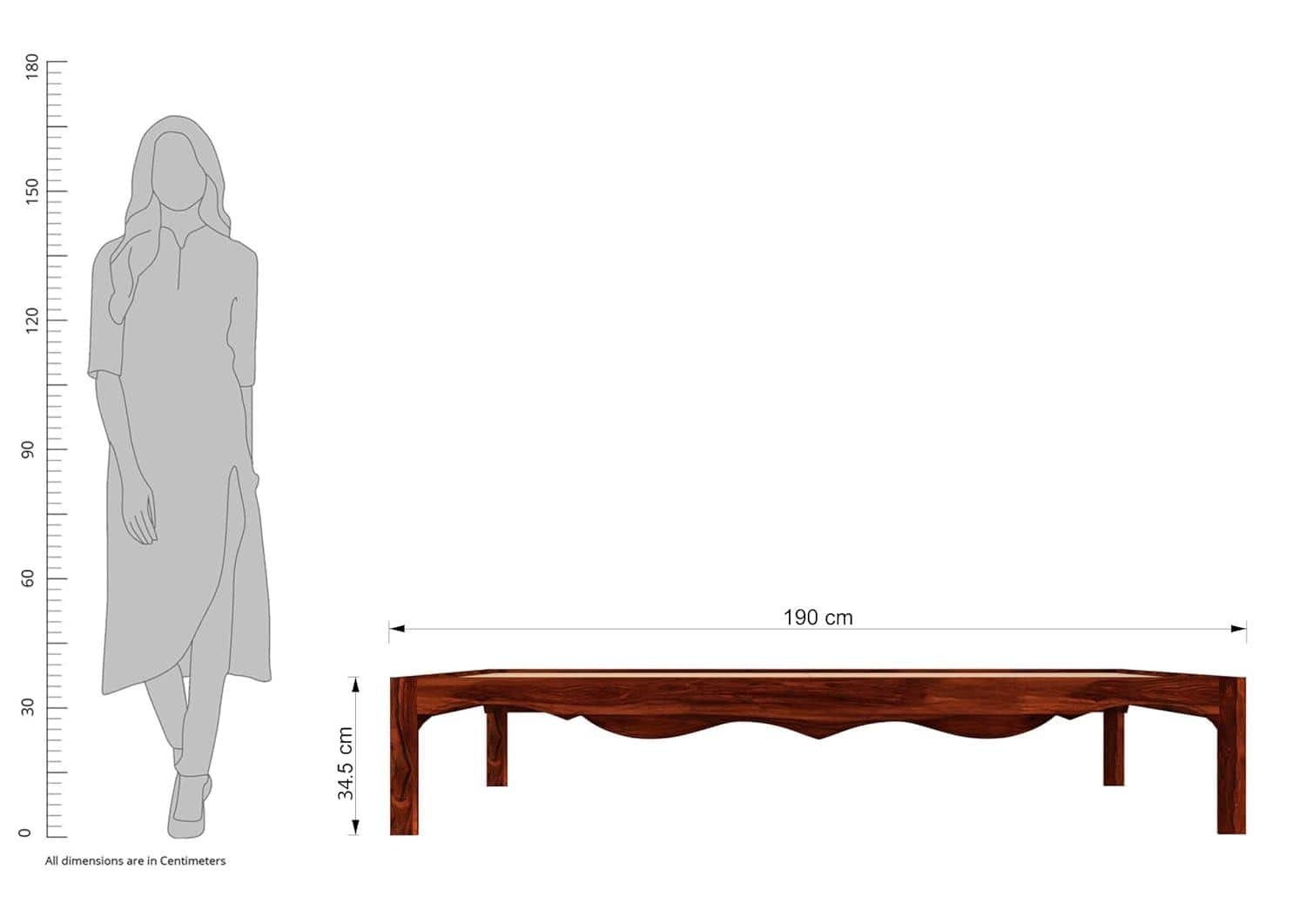 Isabella Diwan In Honey Oak Colour